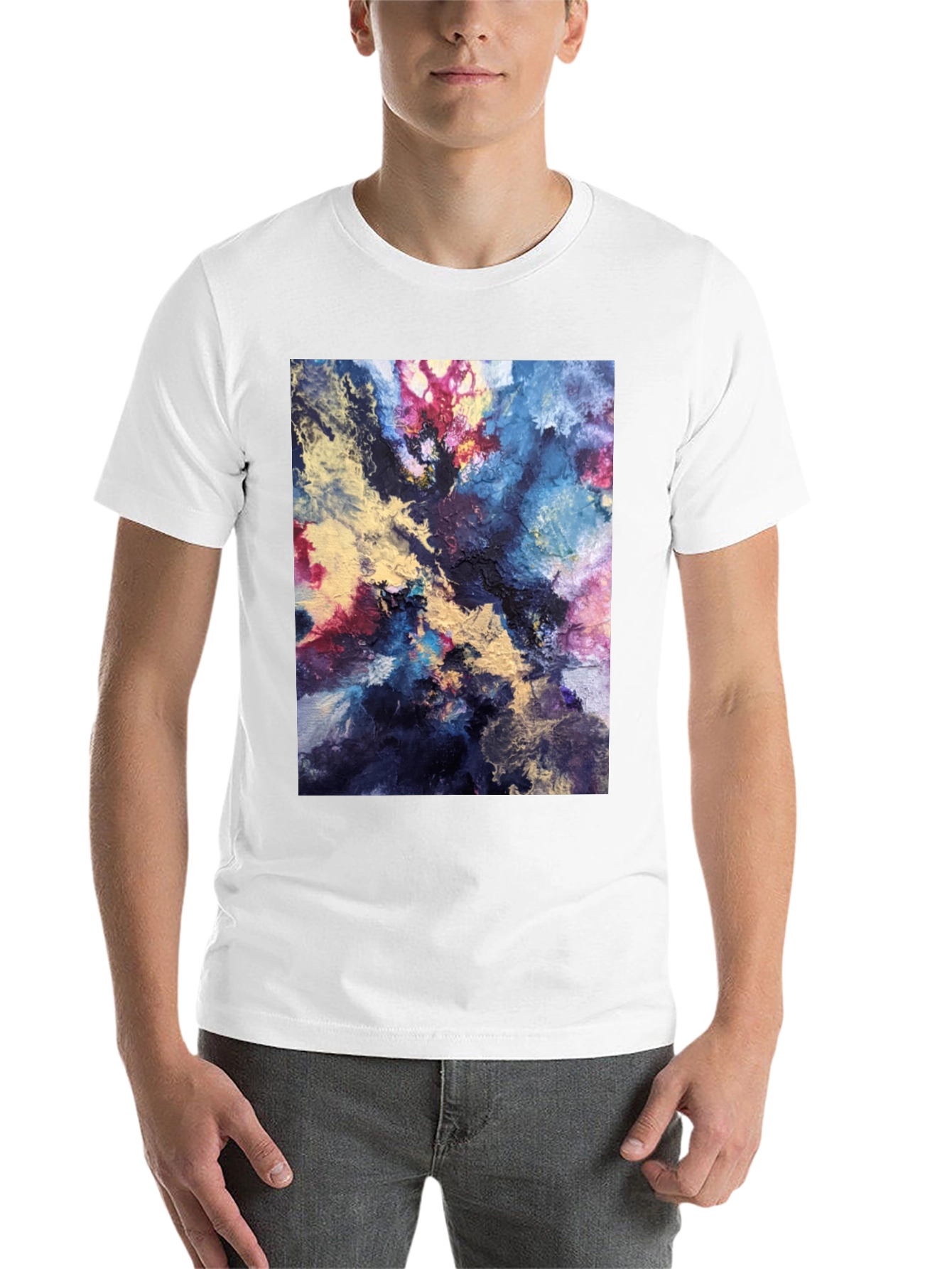 Black Abstract Art Black T-Shirt view 14