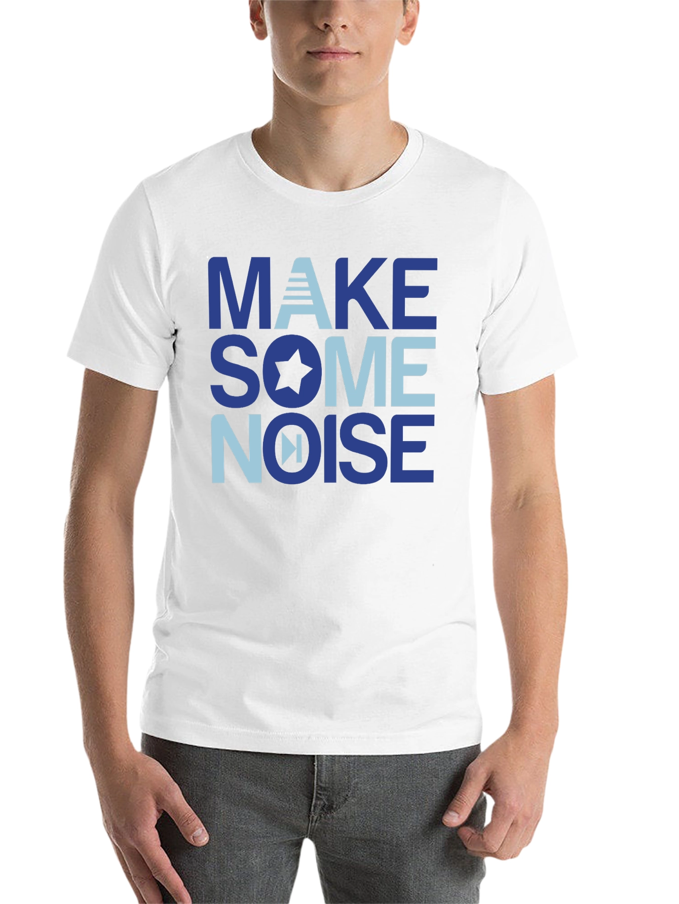 Black Make Some Noise Graphic T-Shirt - Soft Cotton Blend view 14