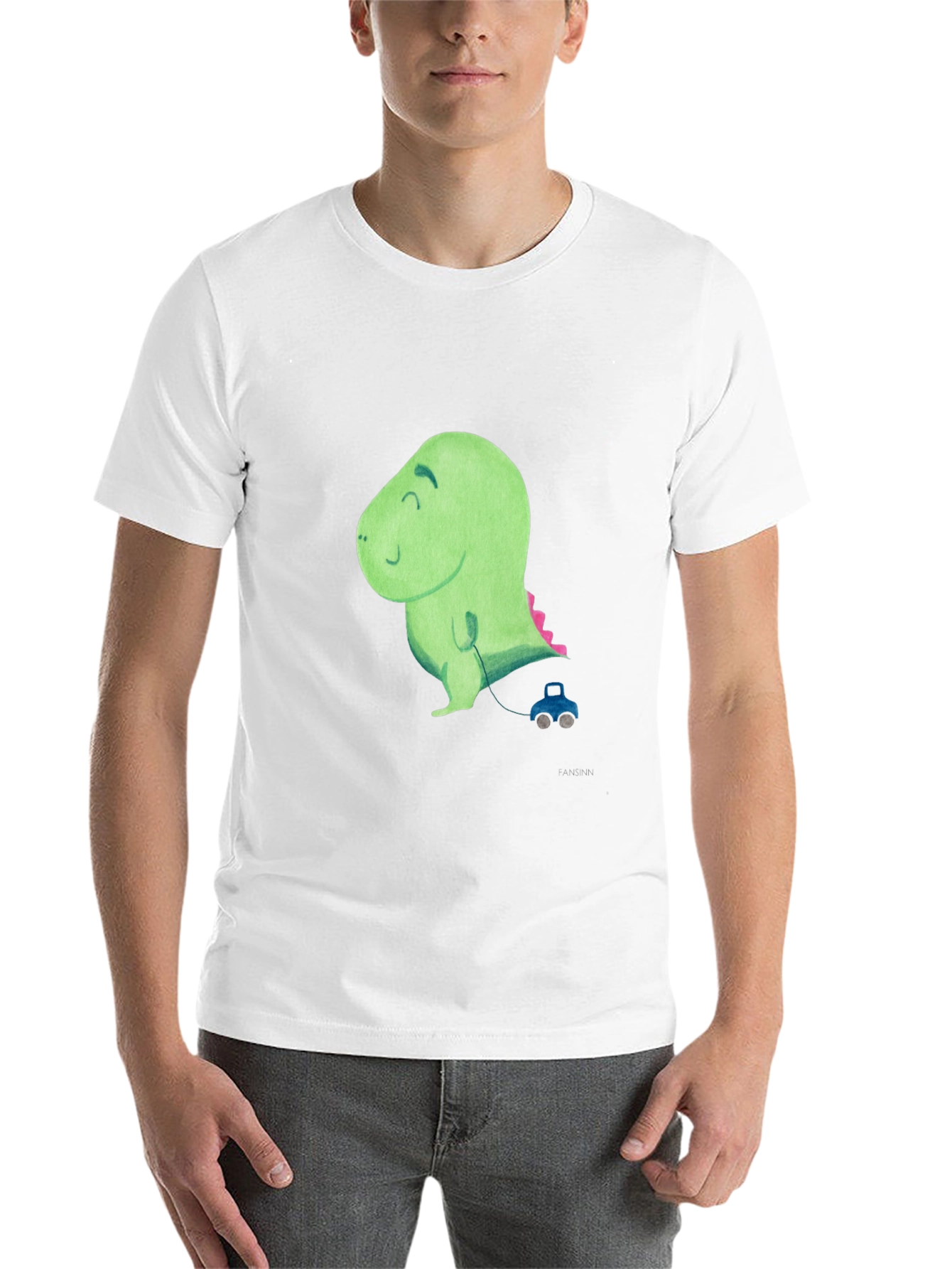 Black Cute Dinosaur Toy Car T-Shirt view 14
