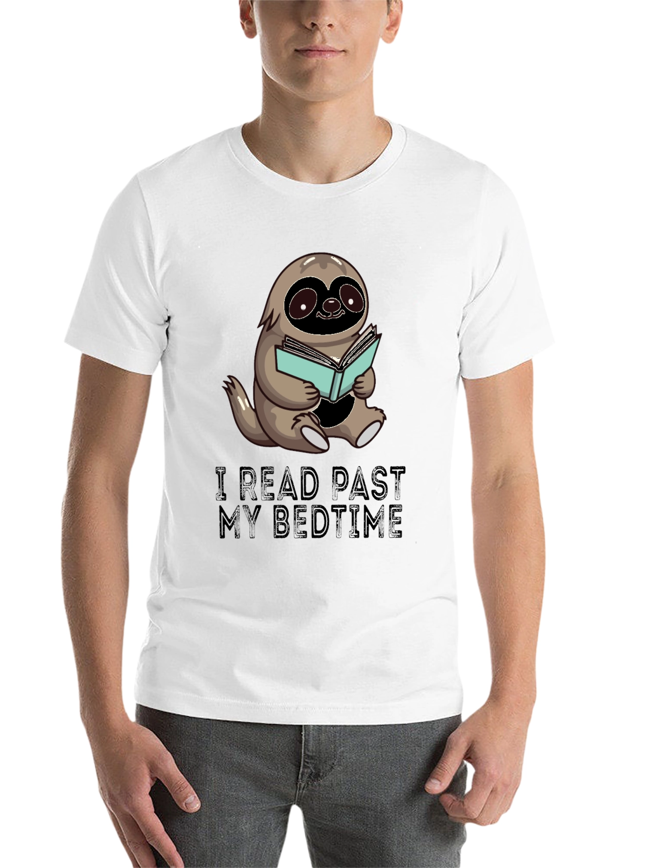 Black Sloth Reading T-Shirt - I Read Past My Bedtime view 14
