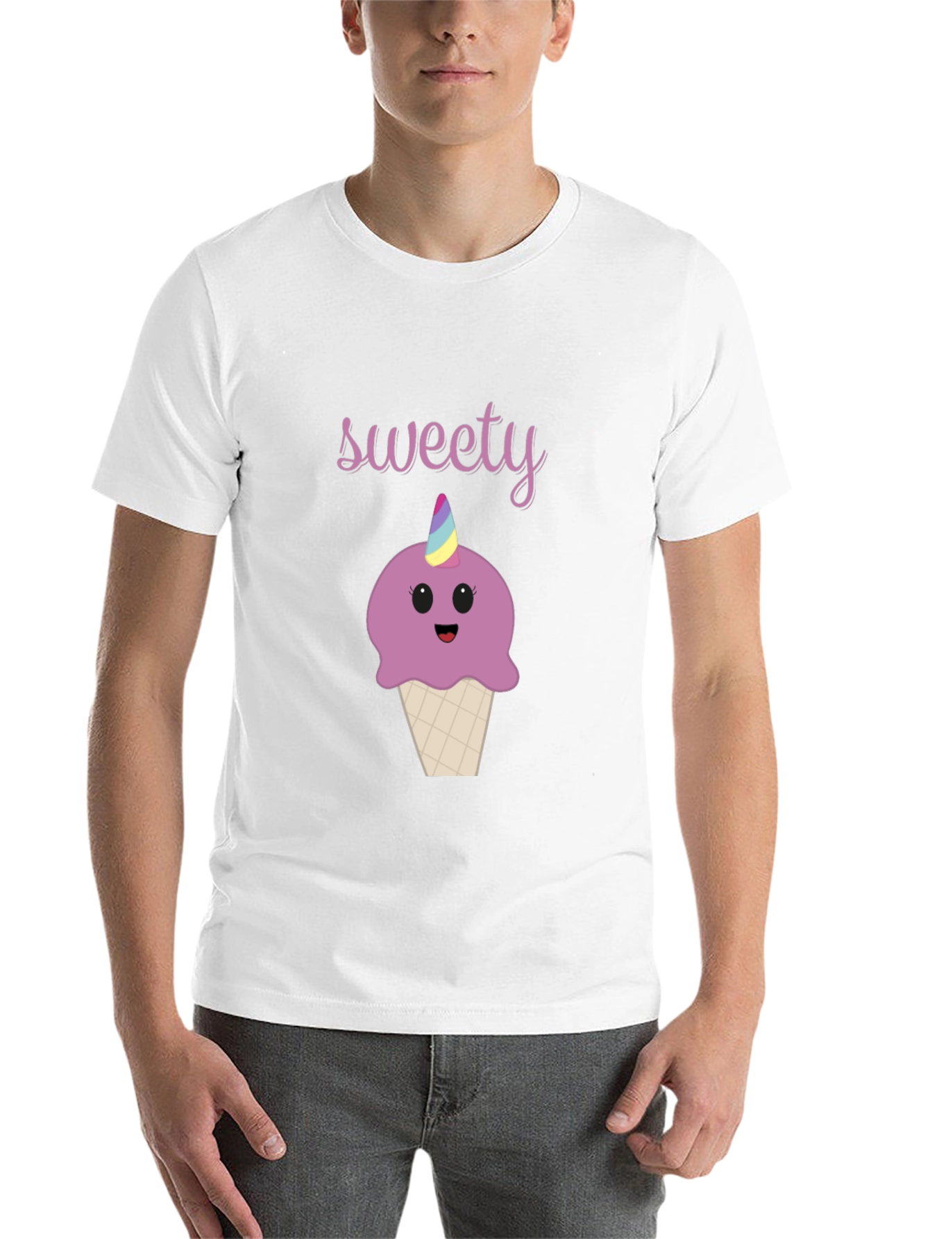 Black Sweet Unicorn Cupcake T-Shirt - Fun Graphic Tee view 14