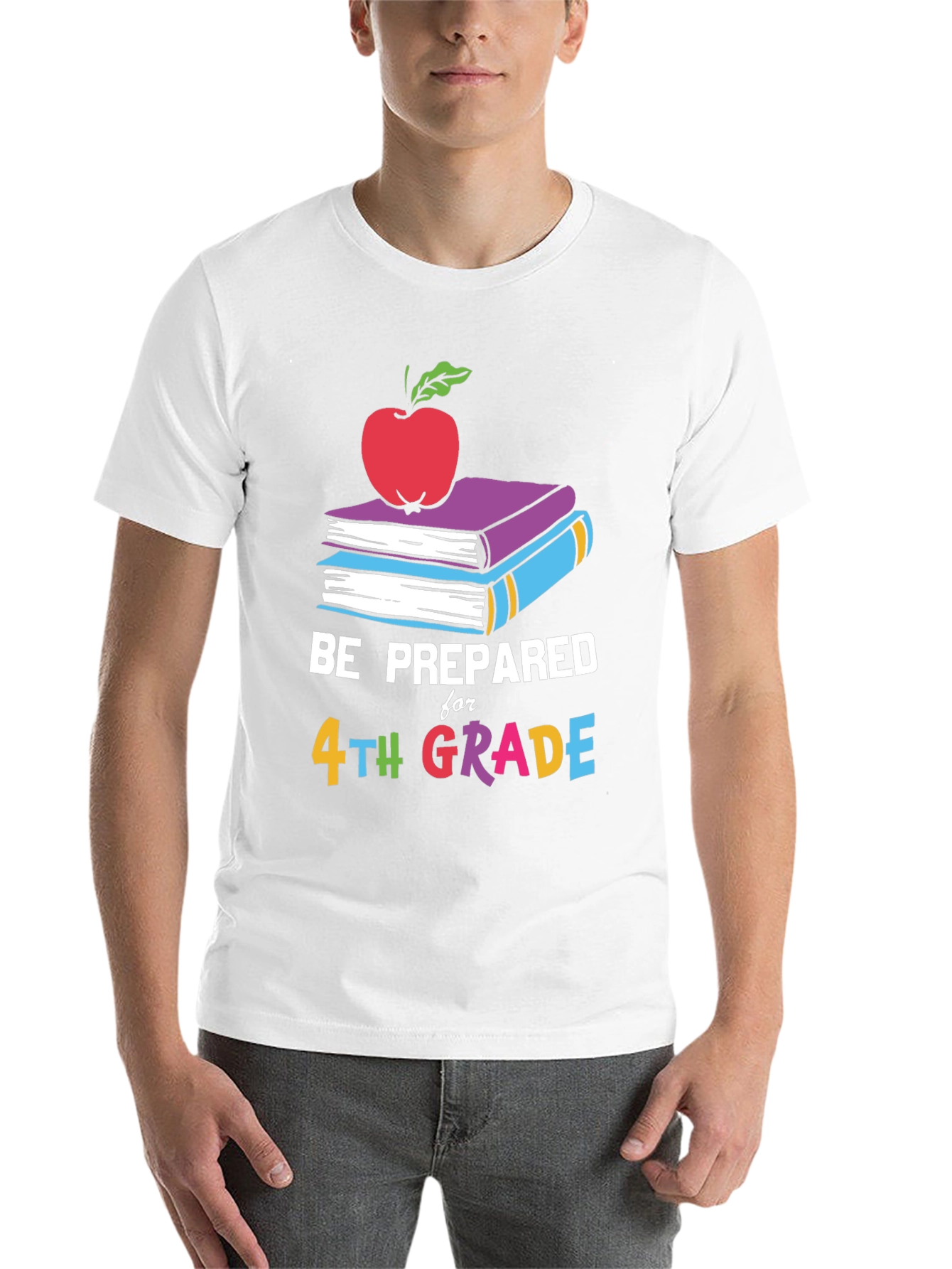 Black Be Prepared for 4th Grade T-Shirt - Back to School view 14