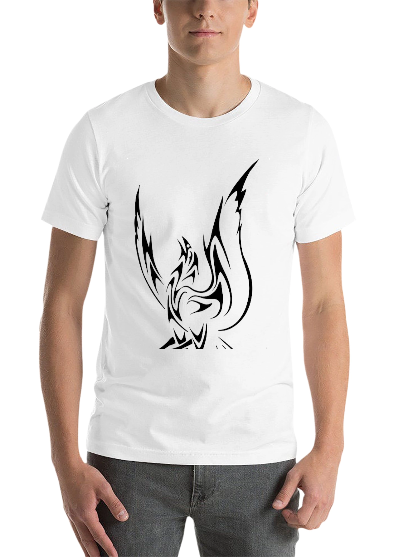 Black Phoenix Graphic Tee - Black T-Shirt for Men view 14