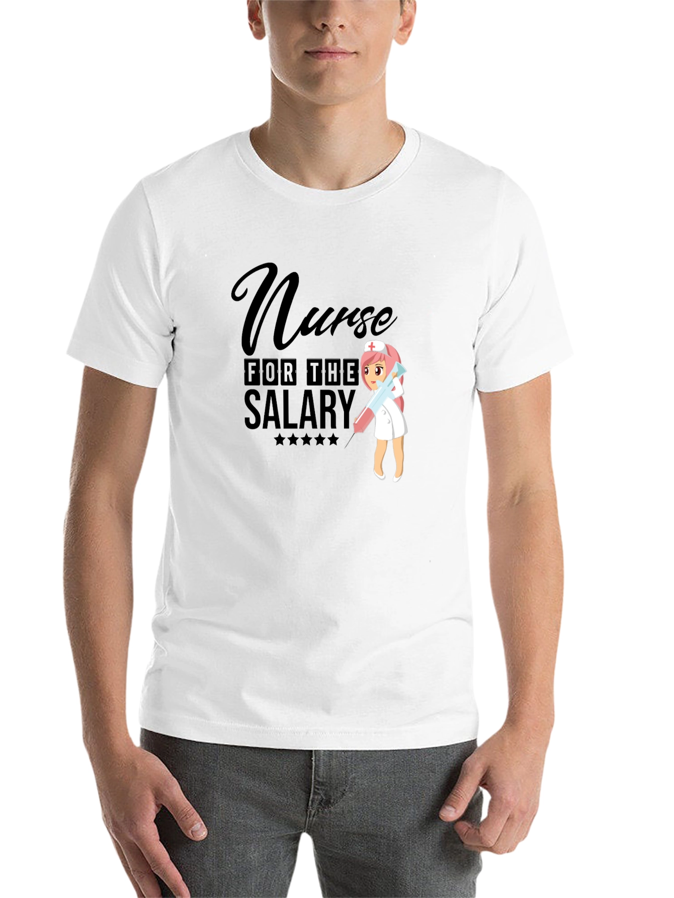 Black Nurse for the Salary Black T-Shirt view 14