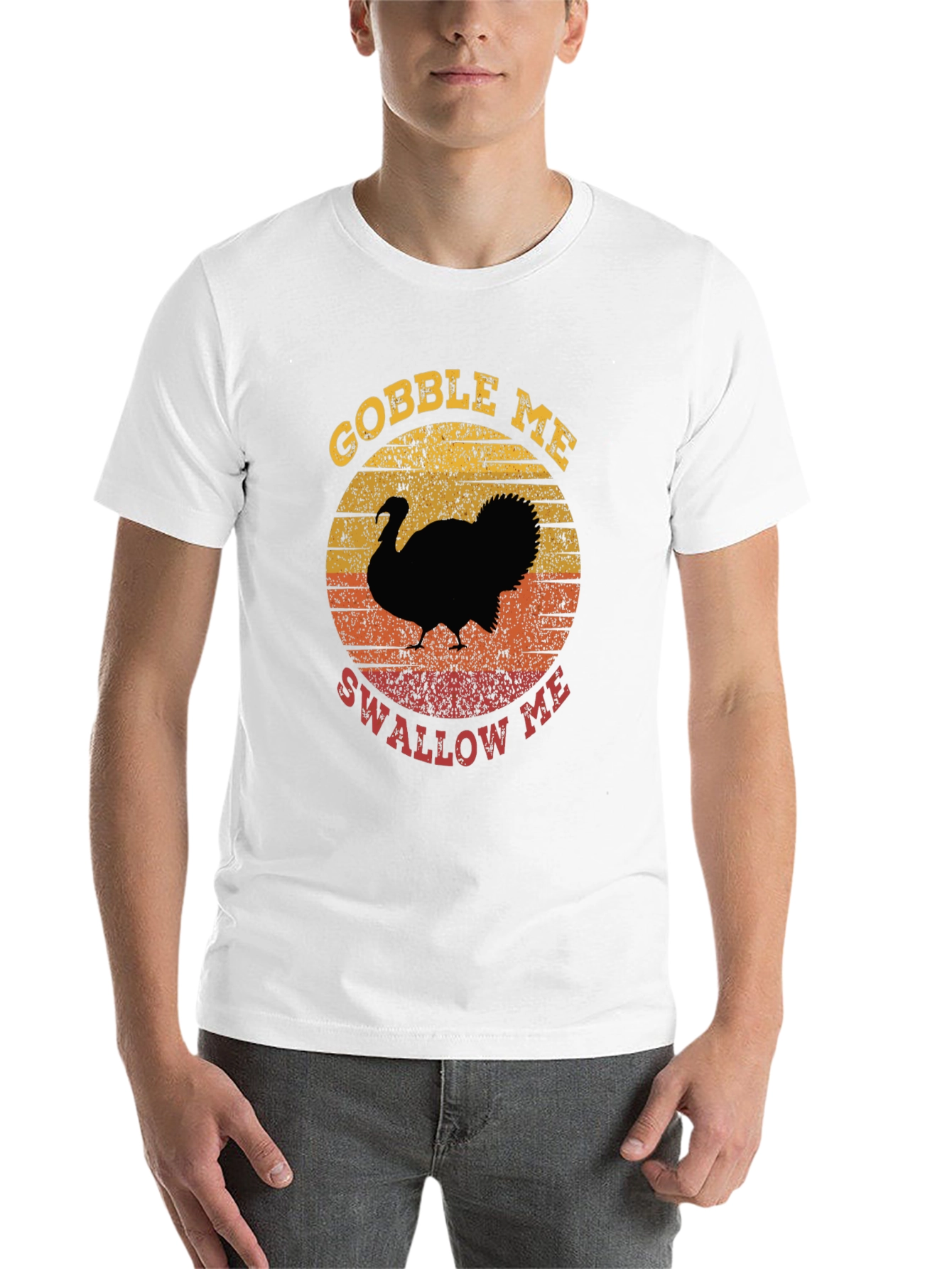 Black Gobble Me Swallow Me Thanksgiving T-Shirt view 14