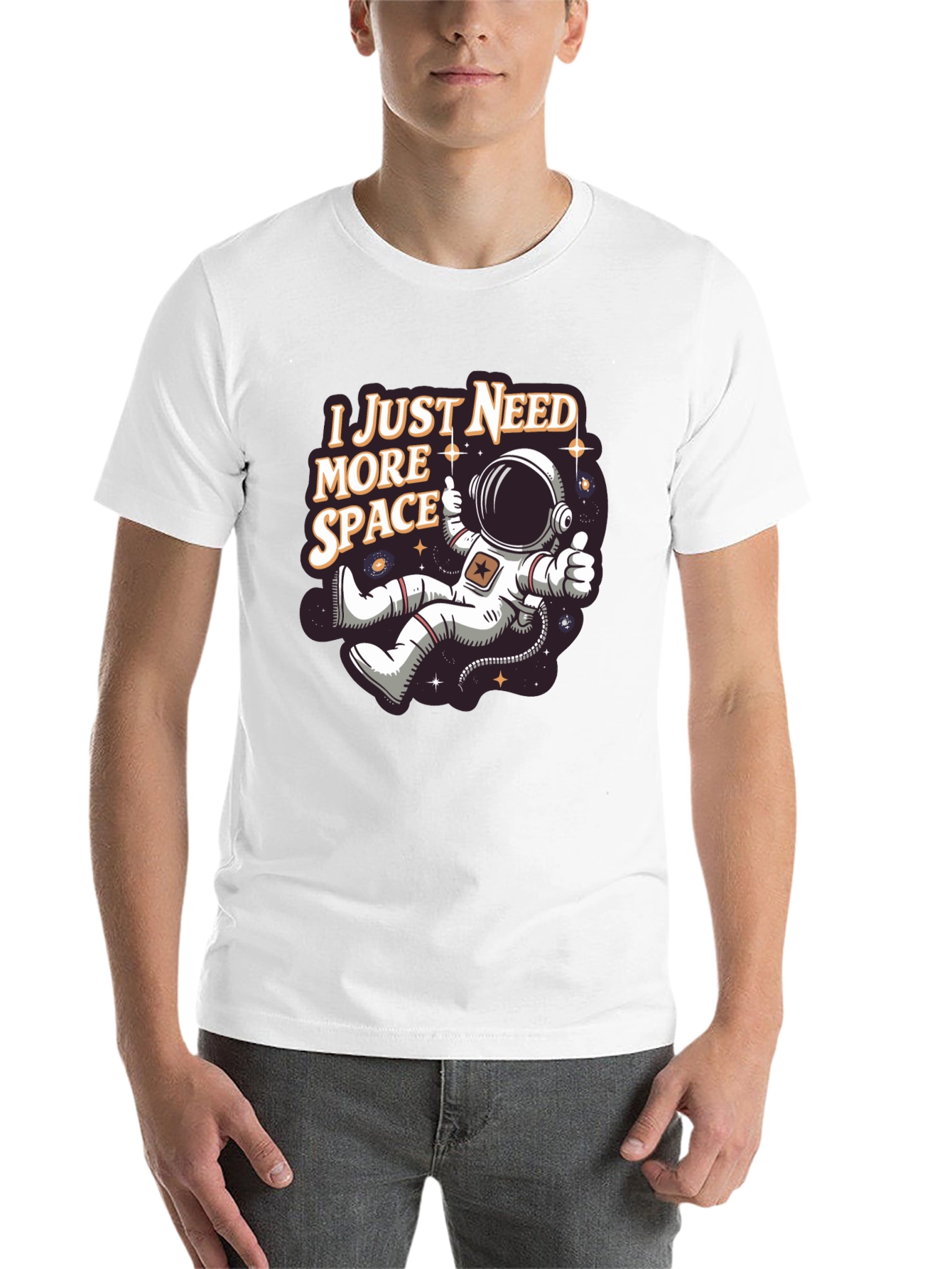 Black I Just Need More Space T-Shirt - Astronaut Design view 14