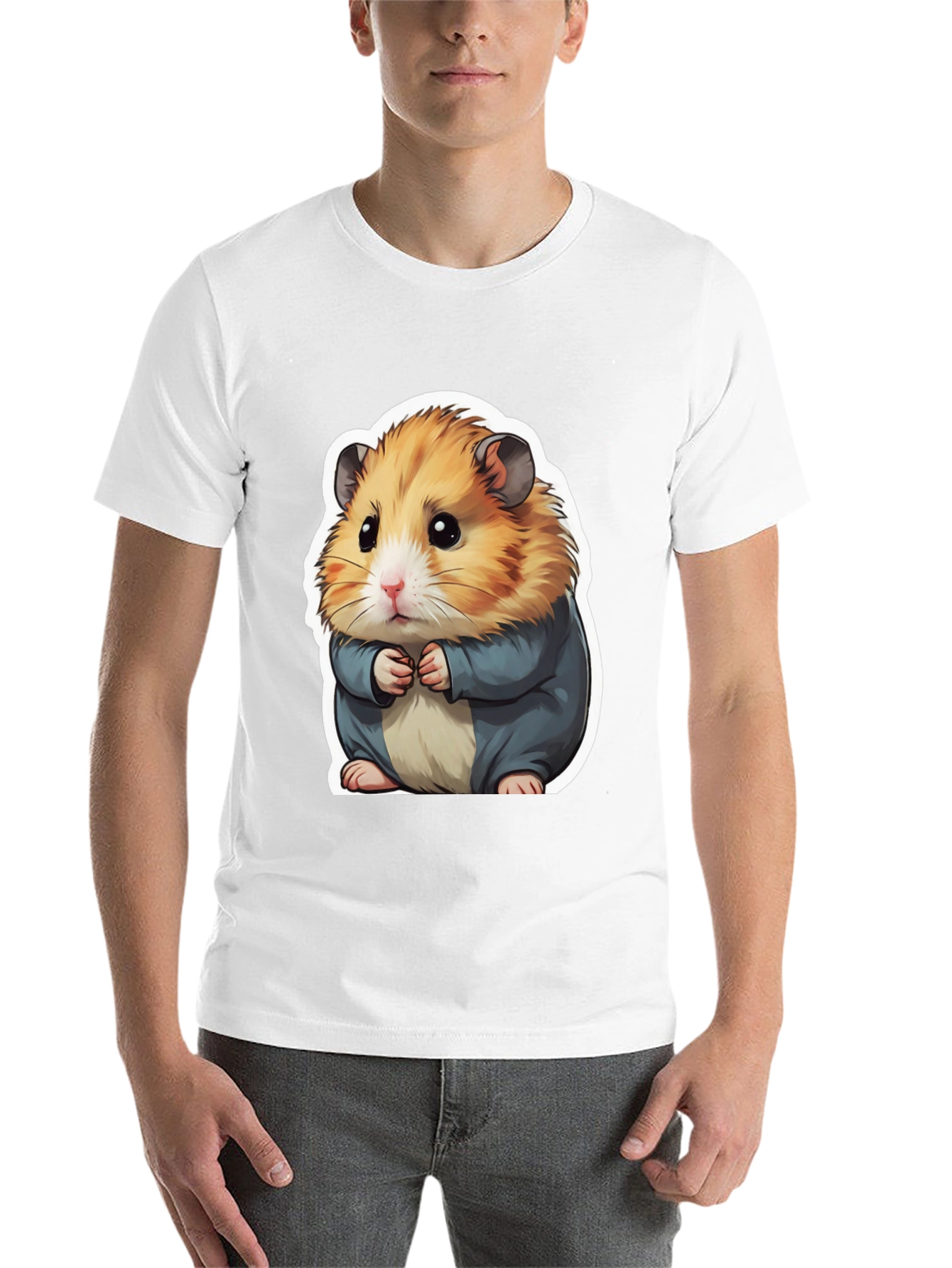 Black Cute Hamster Graphic Tee - Soft & Stylish view 14