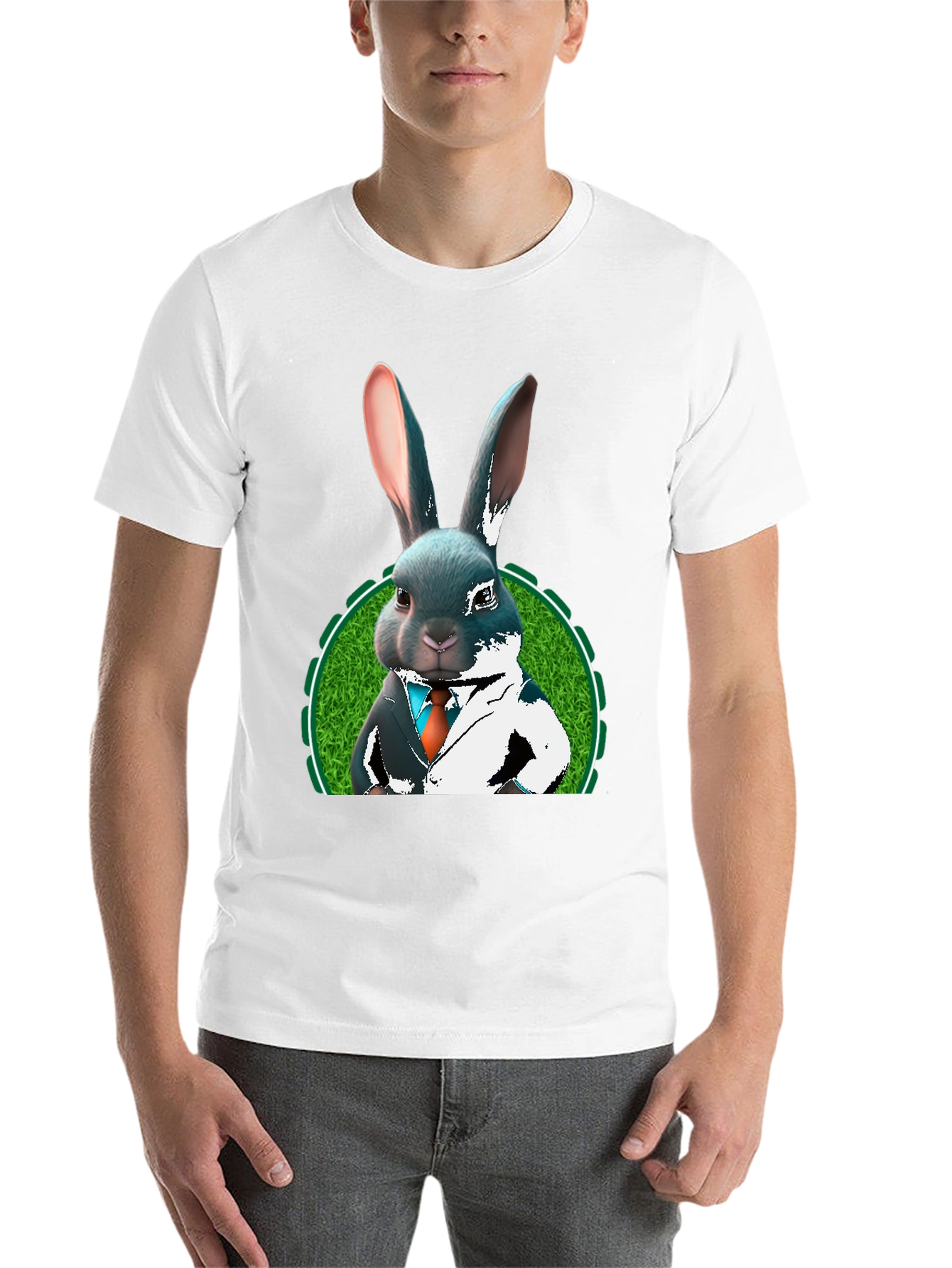 Black Sophisticated Rabbit T-Shirt - Black view 14
