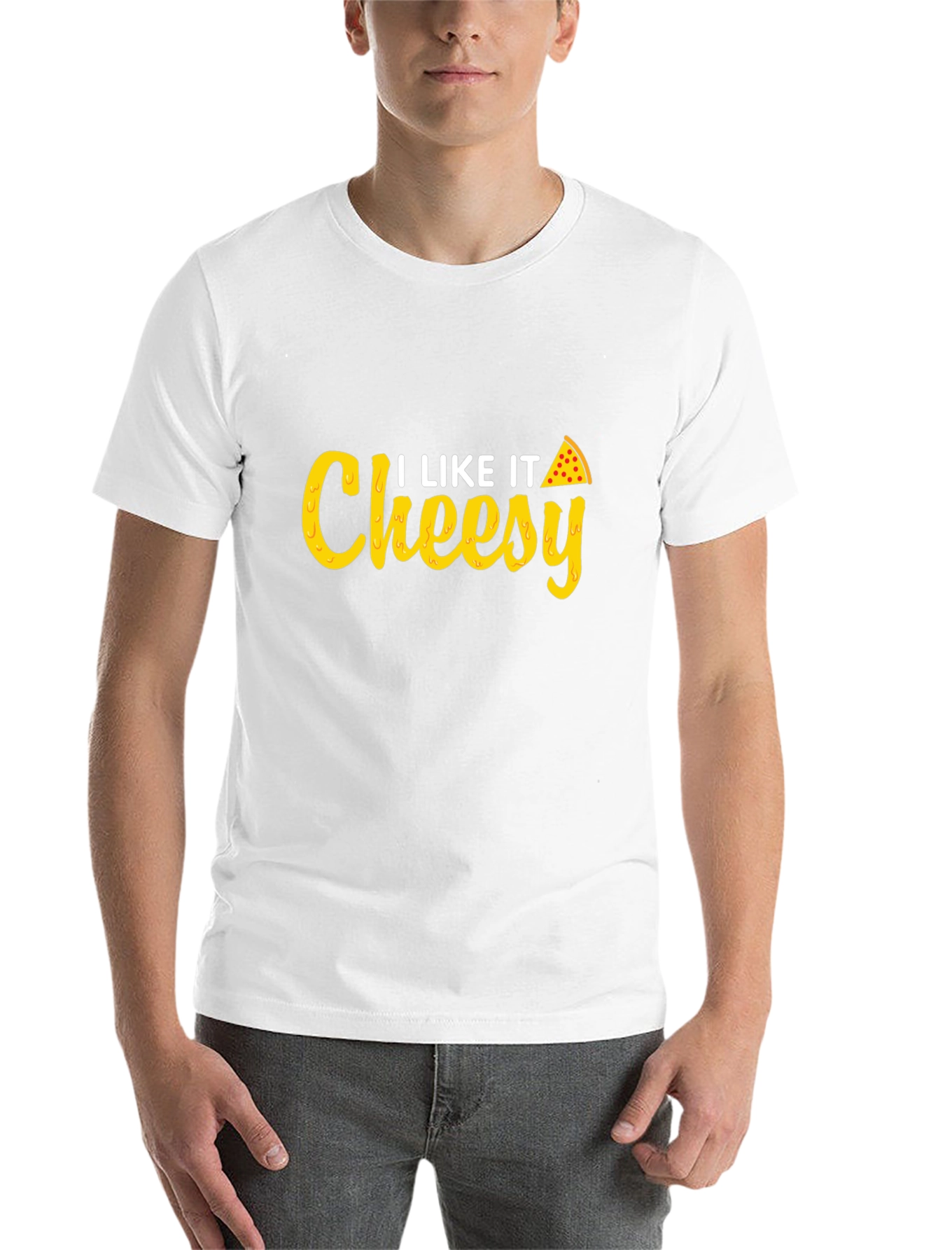 I Like It Cheesy T-Shirt - Pizza Lover Tee - 14