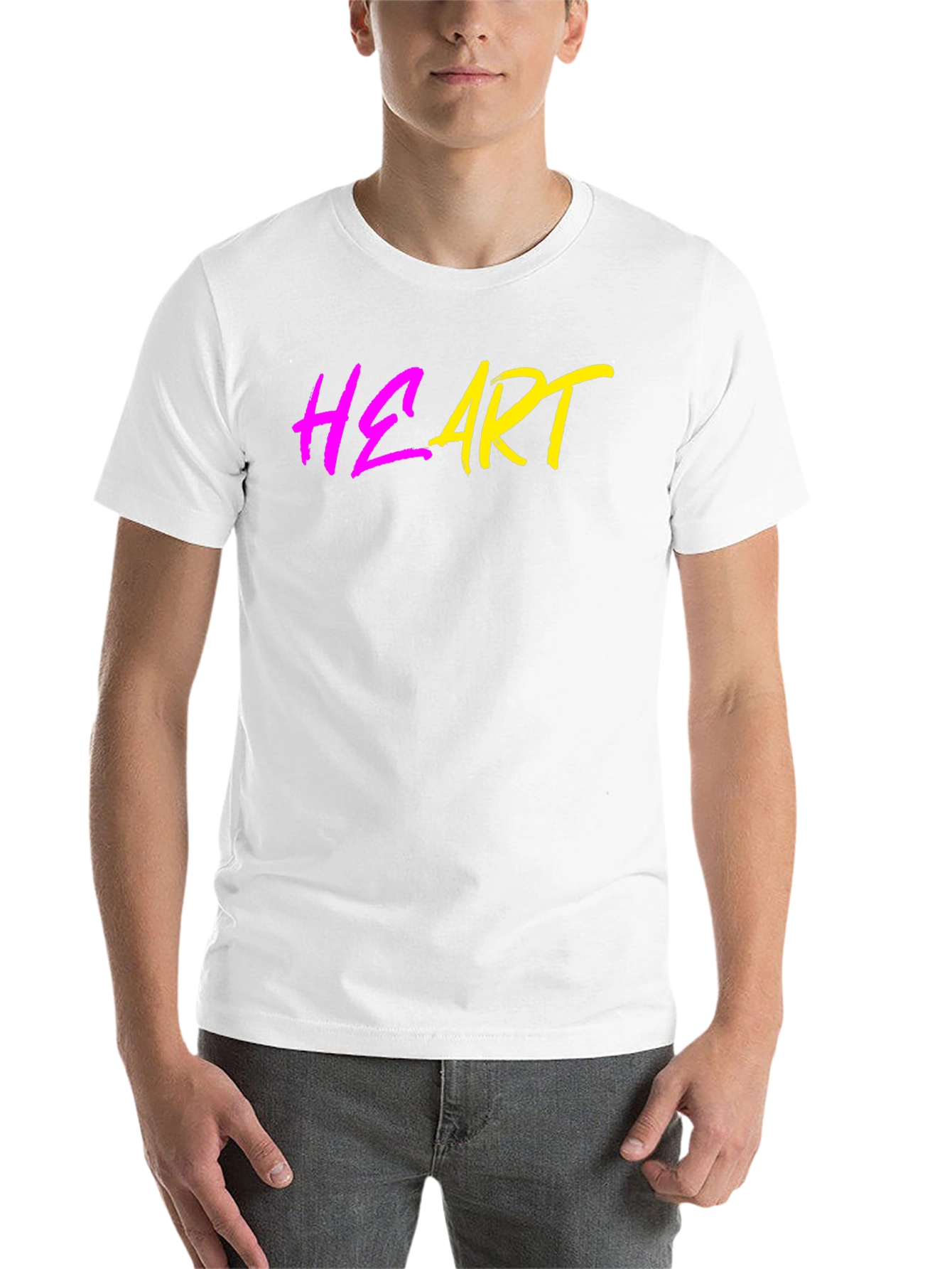 Black Heart Graphic Black Tee - Trendy Casual Wear view 14
