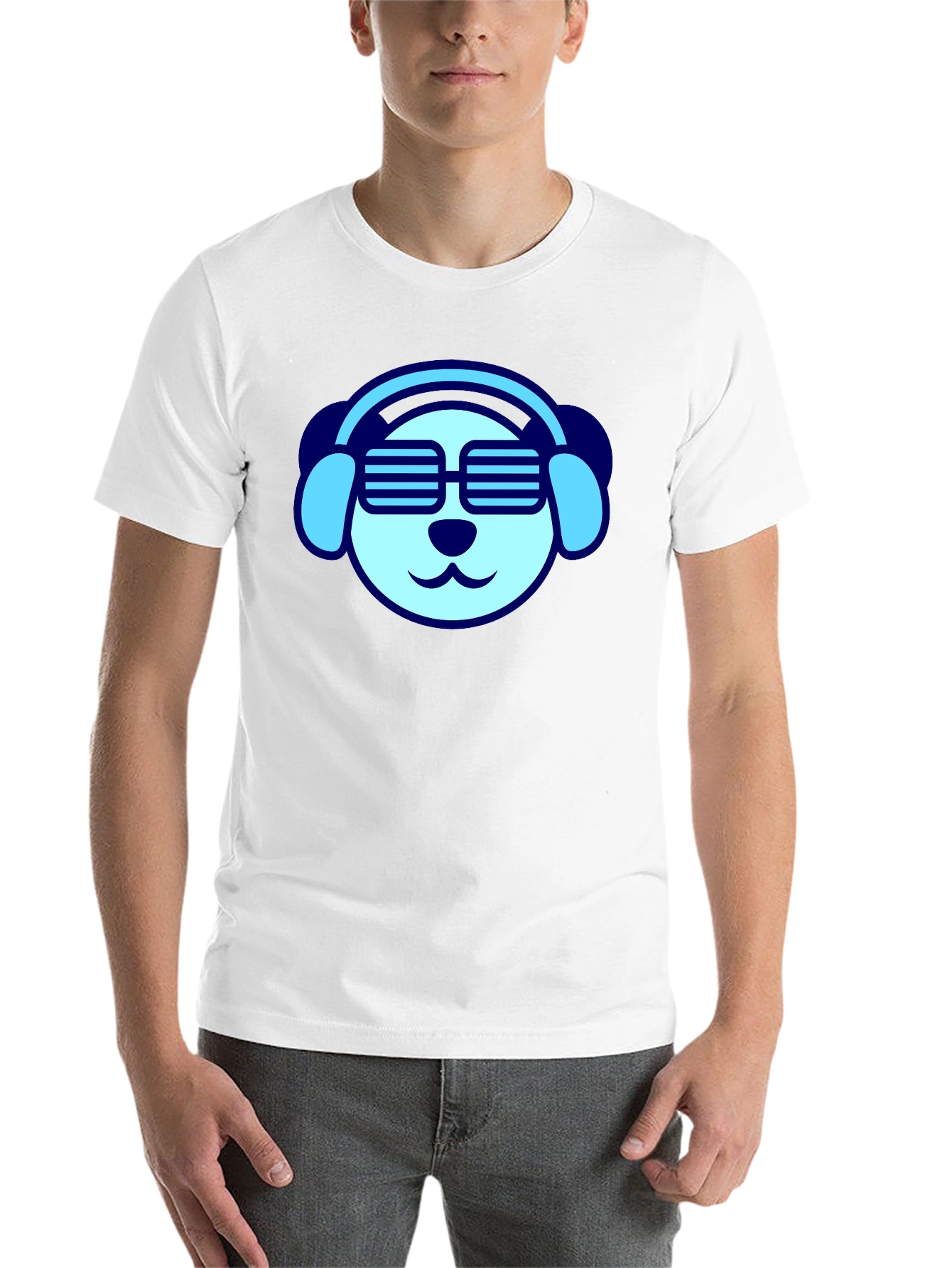 Black Cool Dog Tee - Headphones & Shades view 14