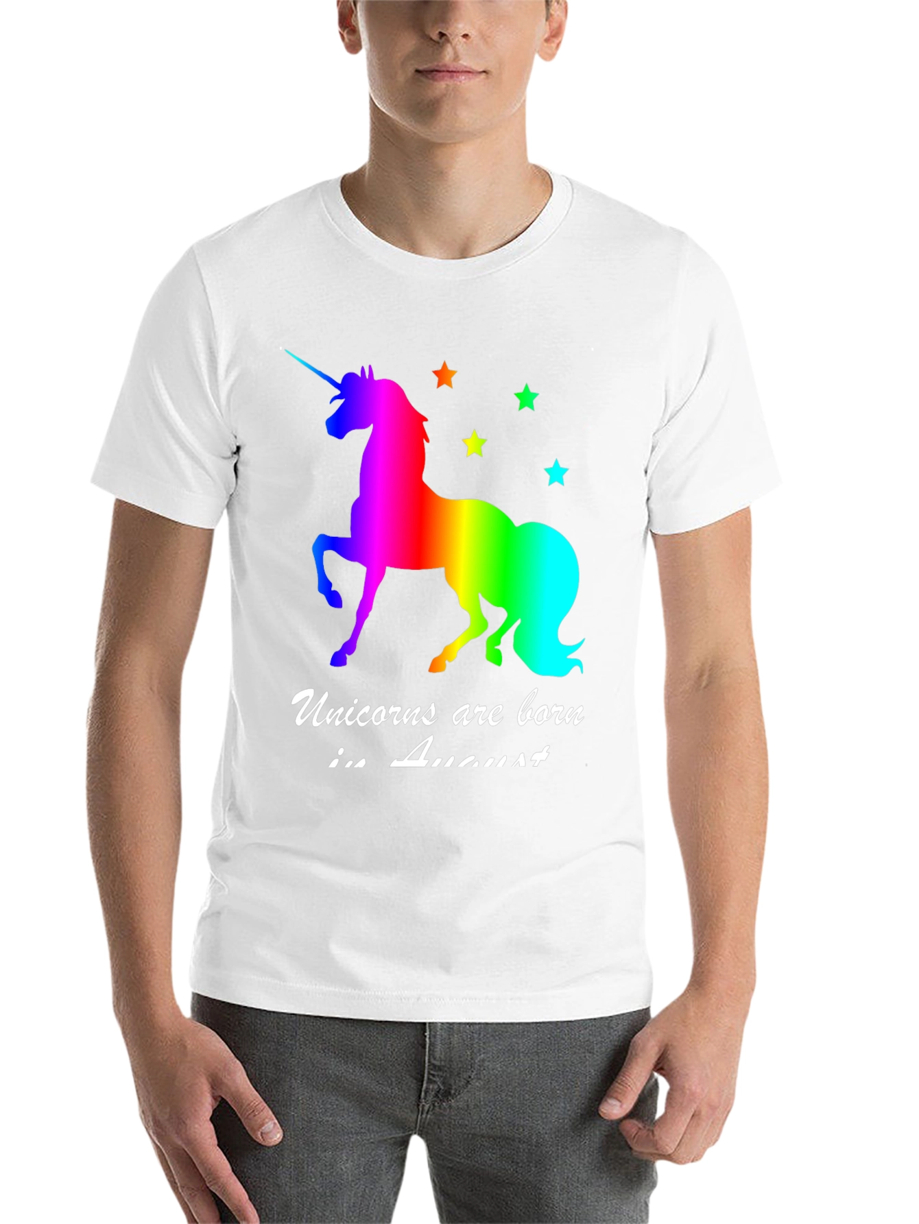 Black Unicorns Are Born In August T-Shirt view 14