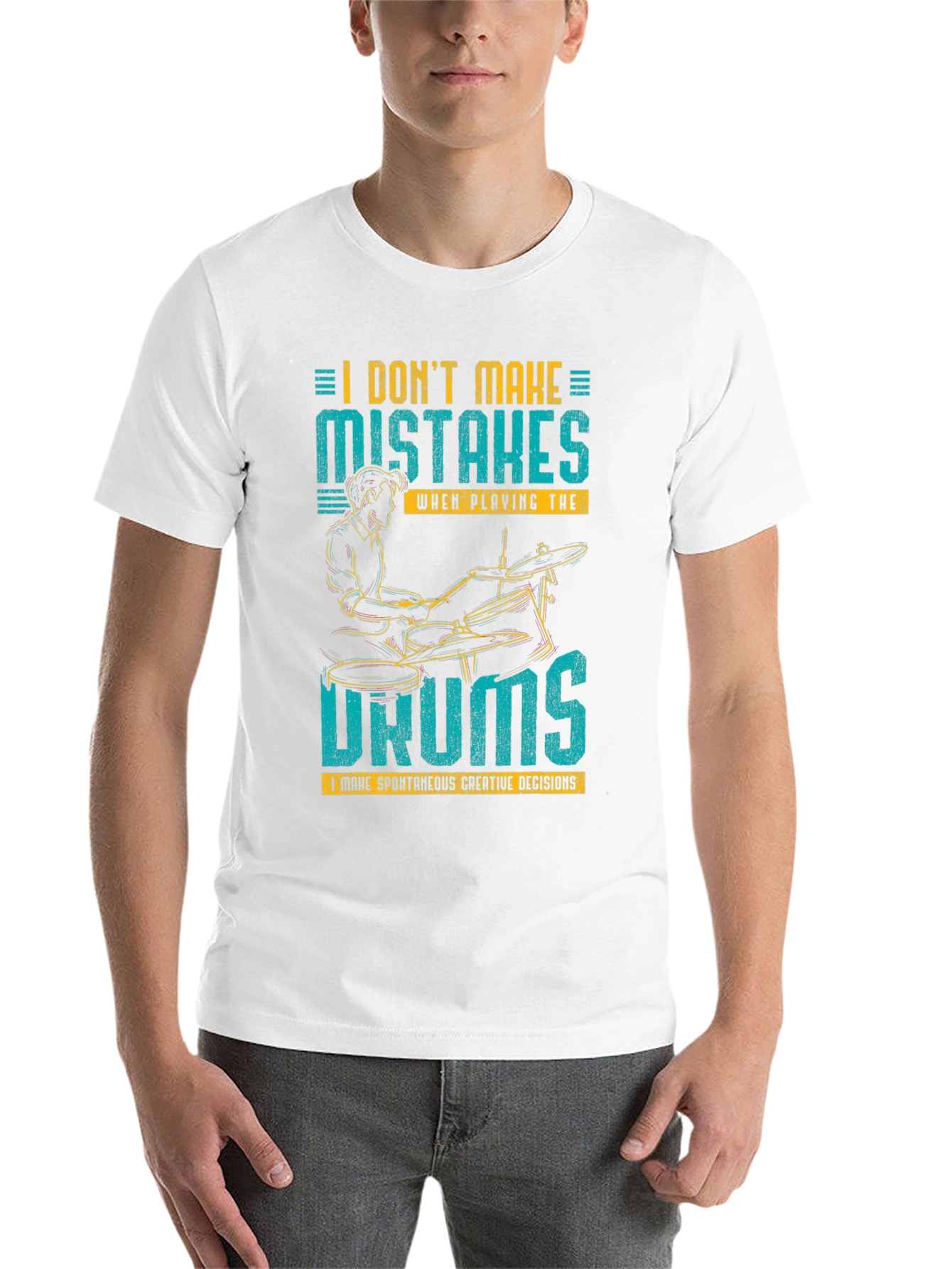 Black Drummer T-Shirt: I Don't Make Mistakes! view 14