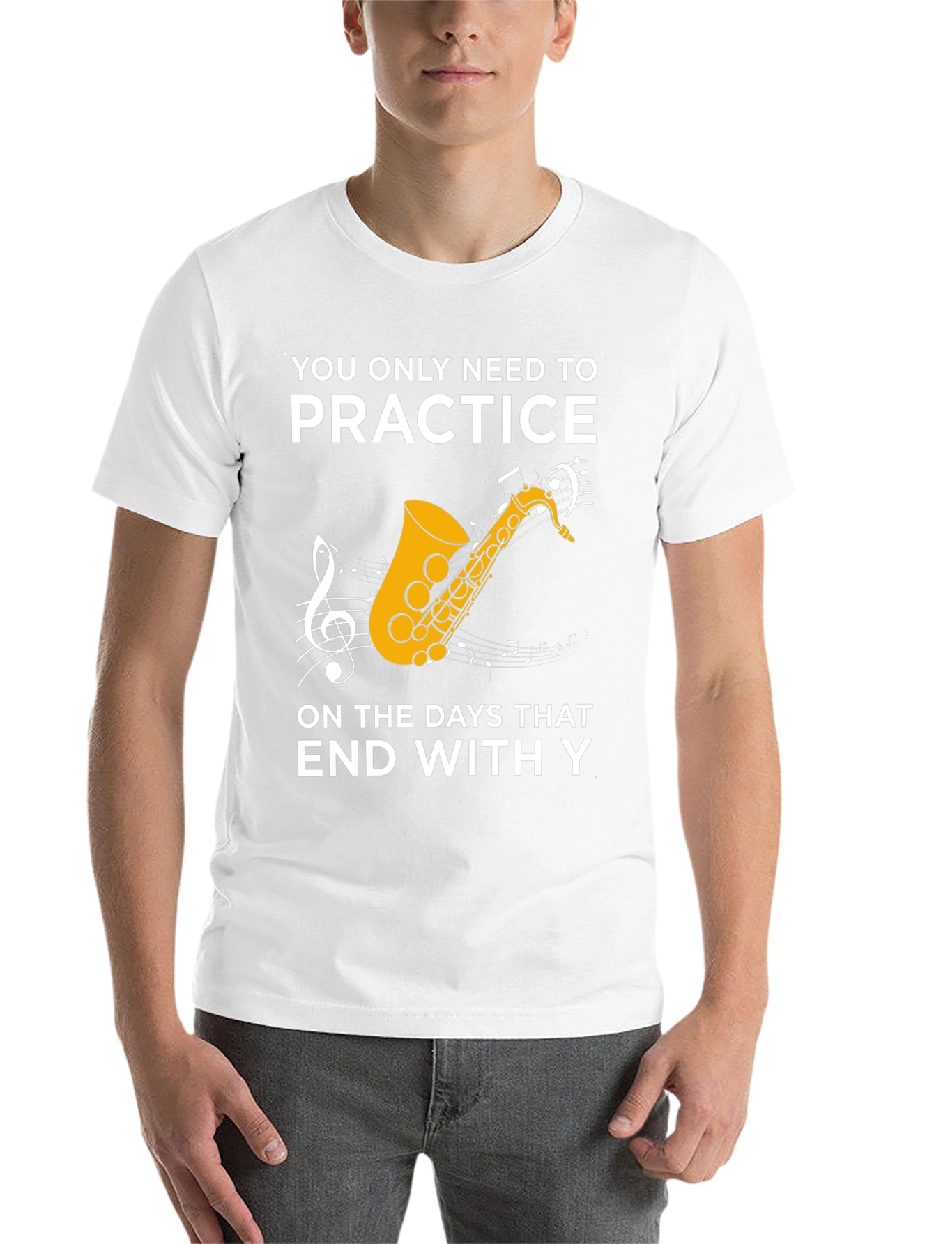 Black Practice Saxophone Humor T-Shirt view 14