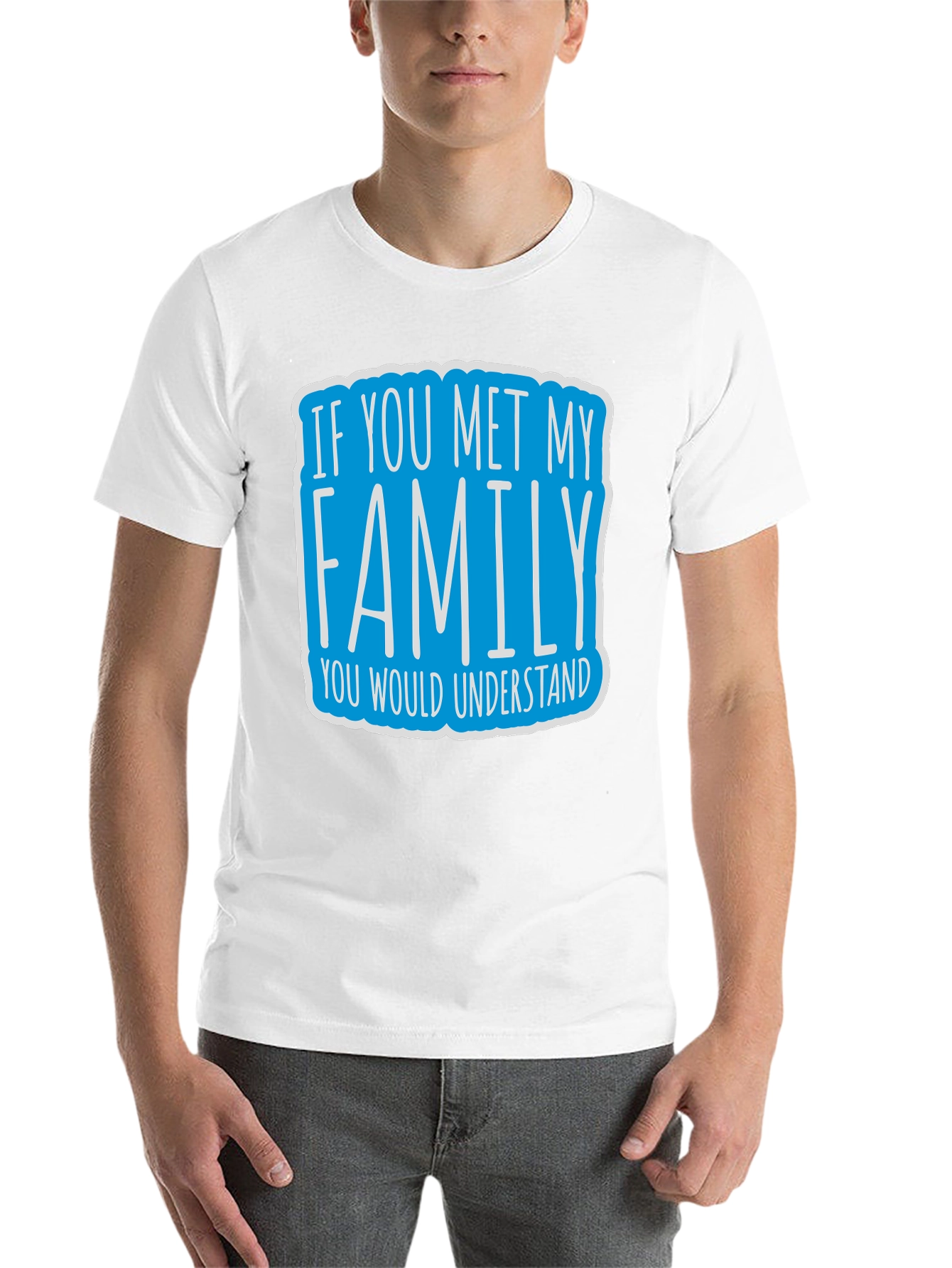 Black Funny Family T-Shirt - If You Met My Family Tee view 14