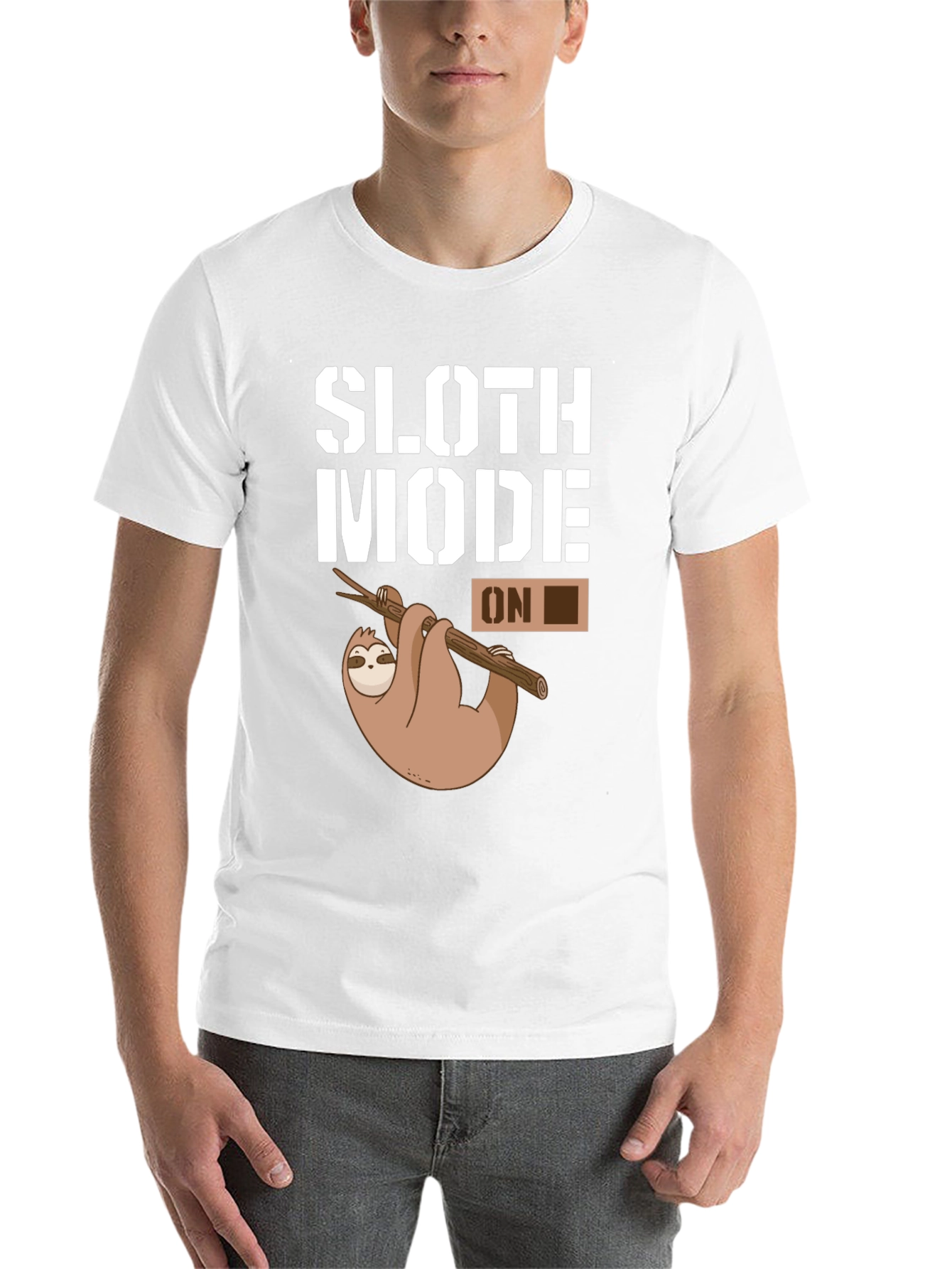 Black Sloth Mode On Graphic T-Shirt - Black Casual Tee view 14