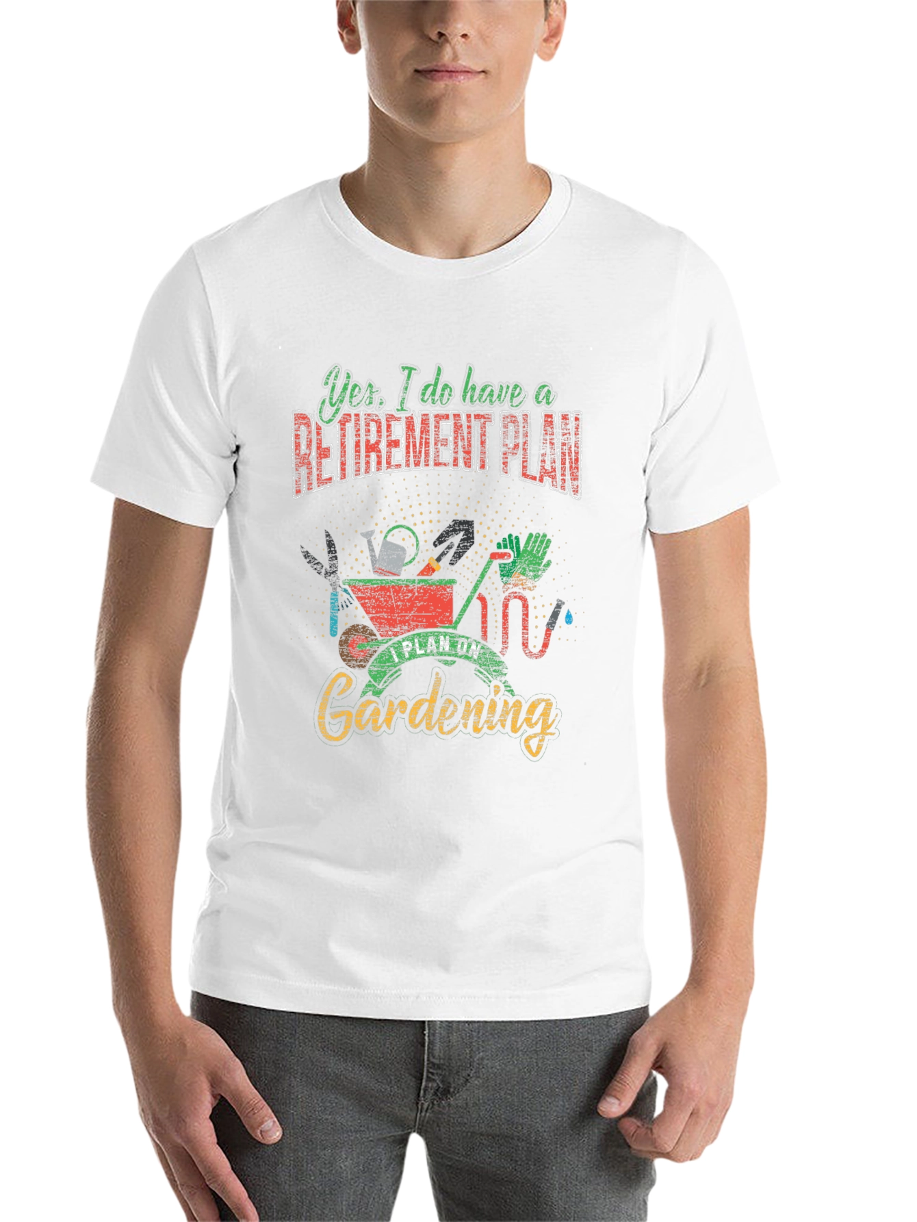 Black Gardening Retirement Plan T-Shirt view 14