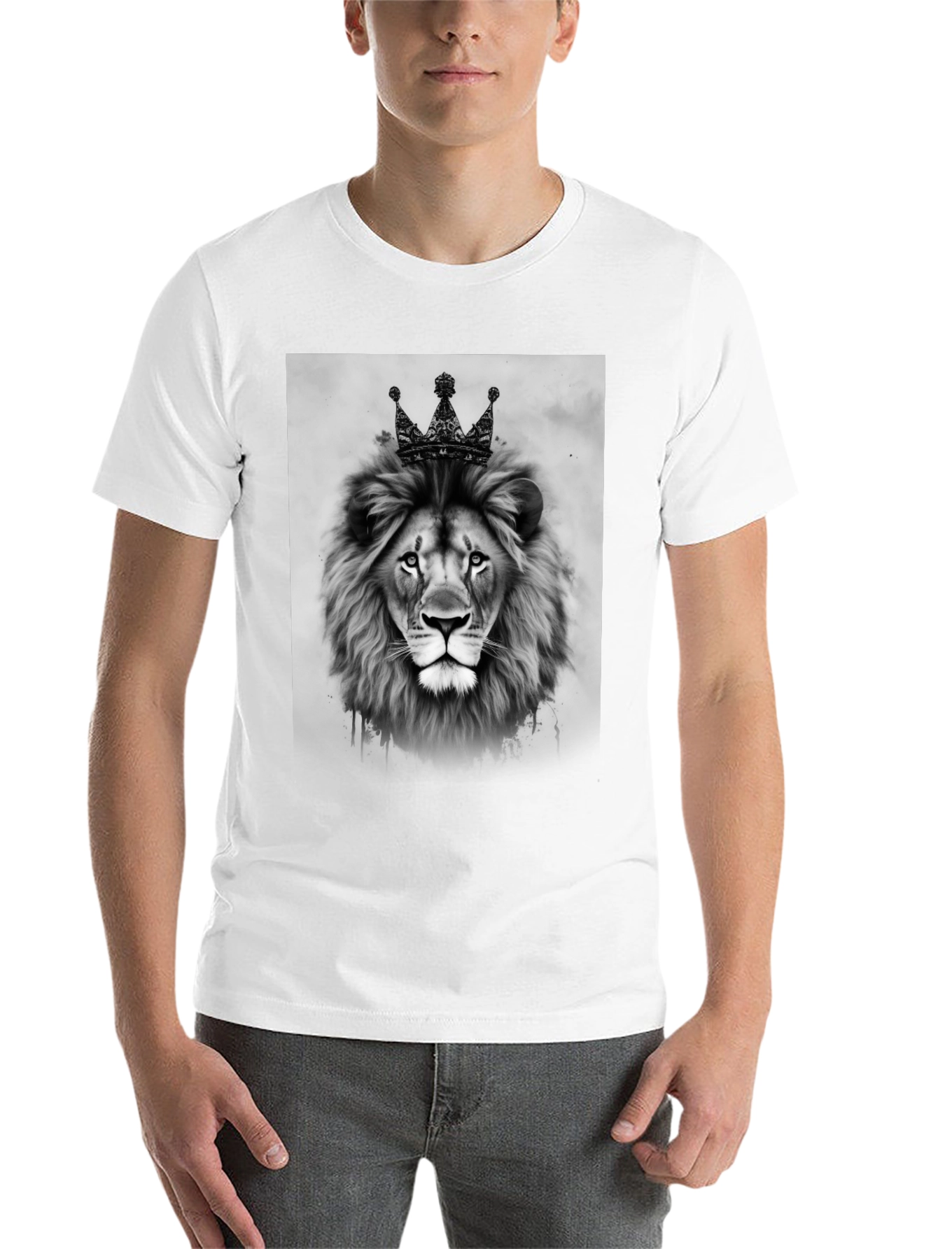 Black Lion King Graphic Tee - Black Unisex T-Shirt view 14