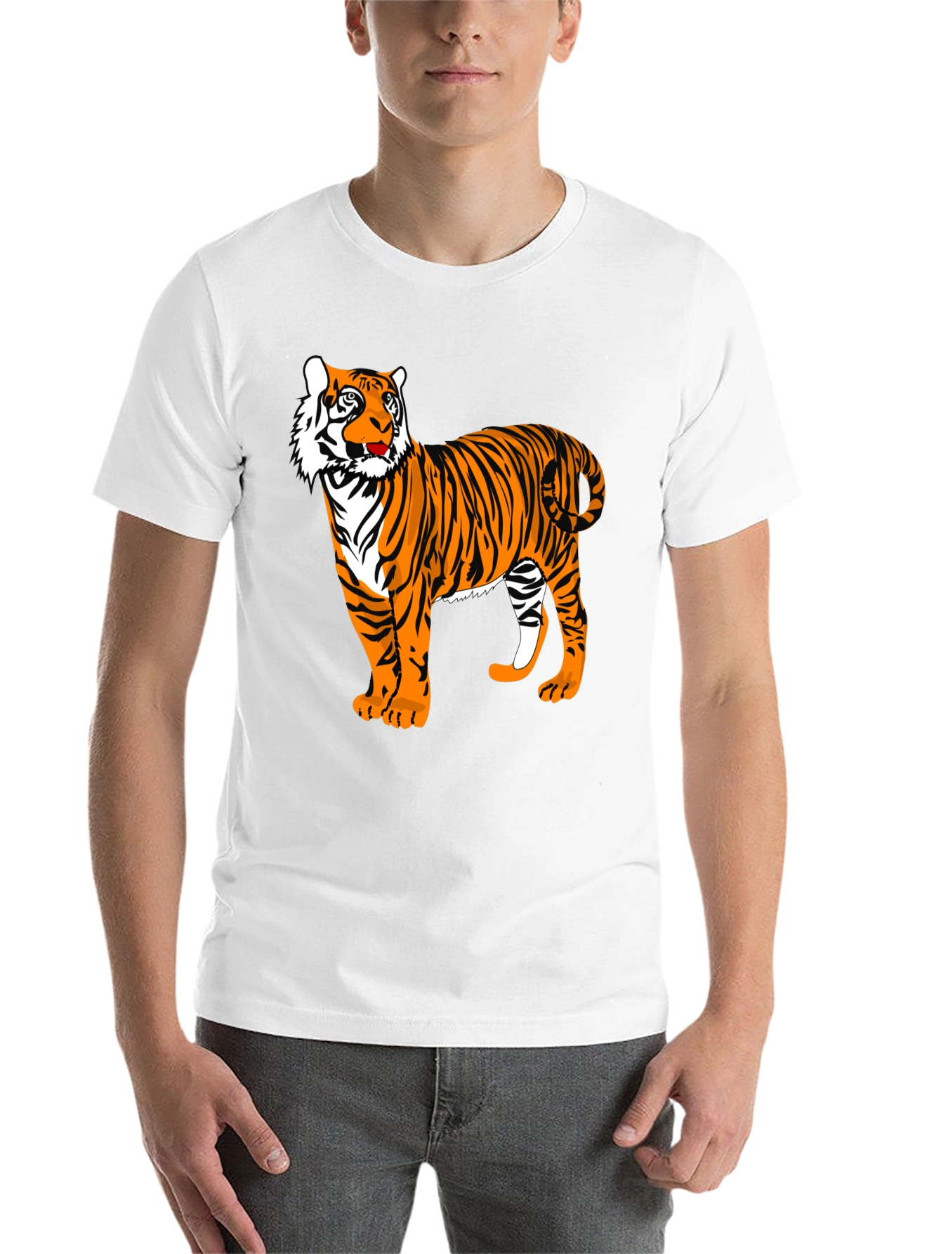 Black Tiger Graphic Black T-Shirt view 14