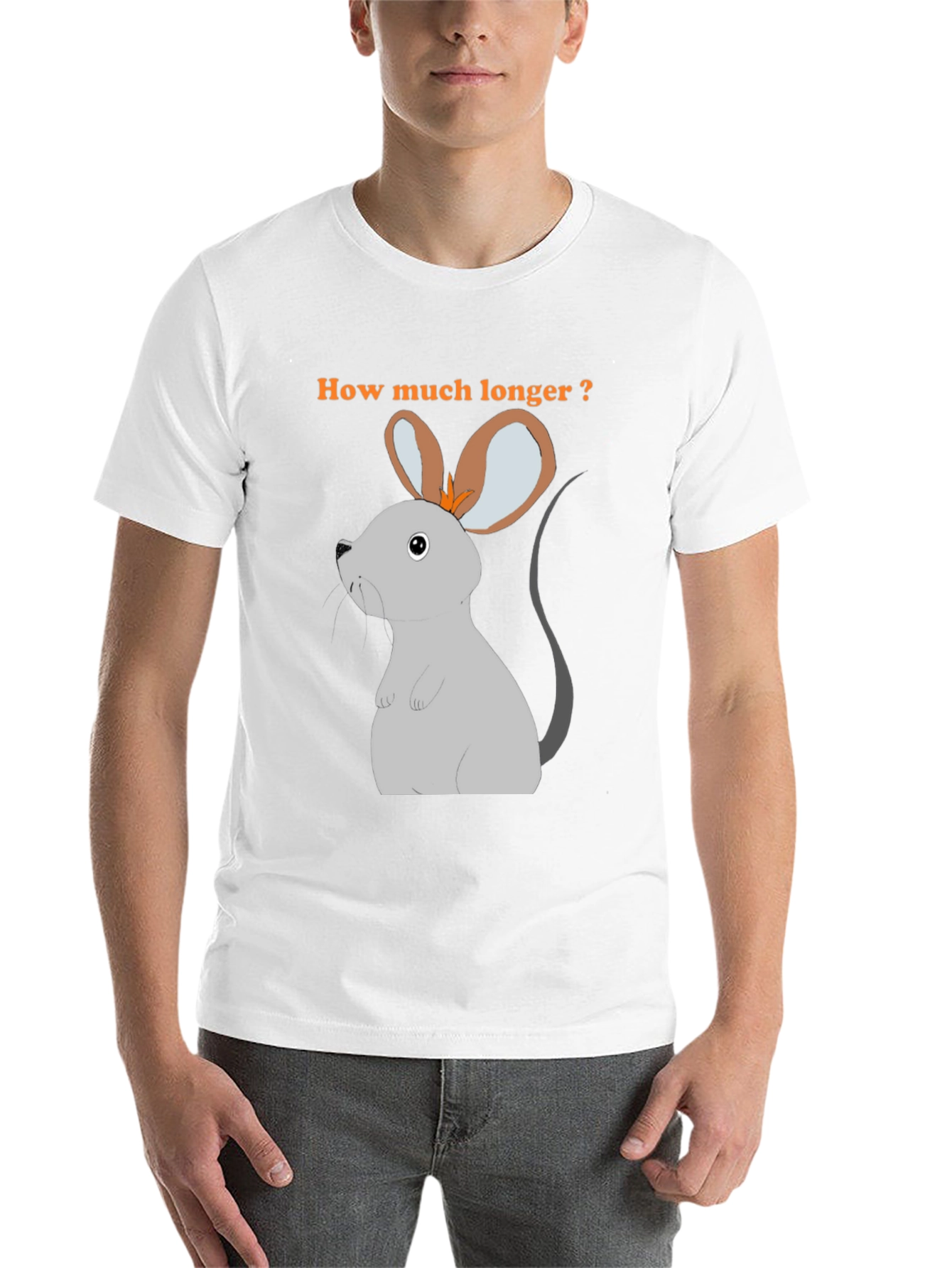 Black How Much Longer Mouse T-Shirt view 14