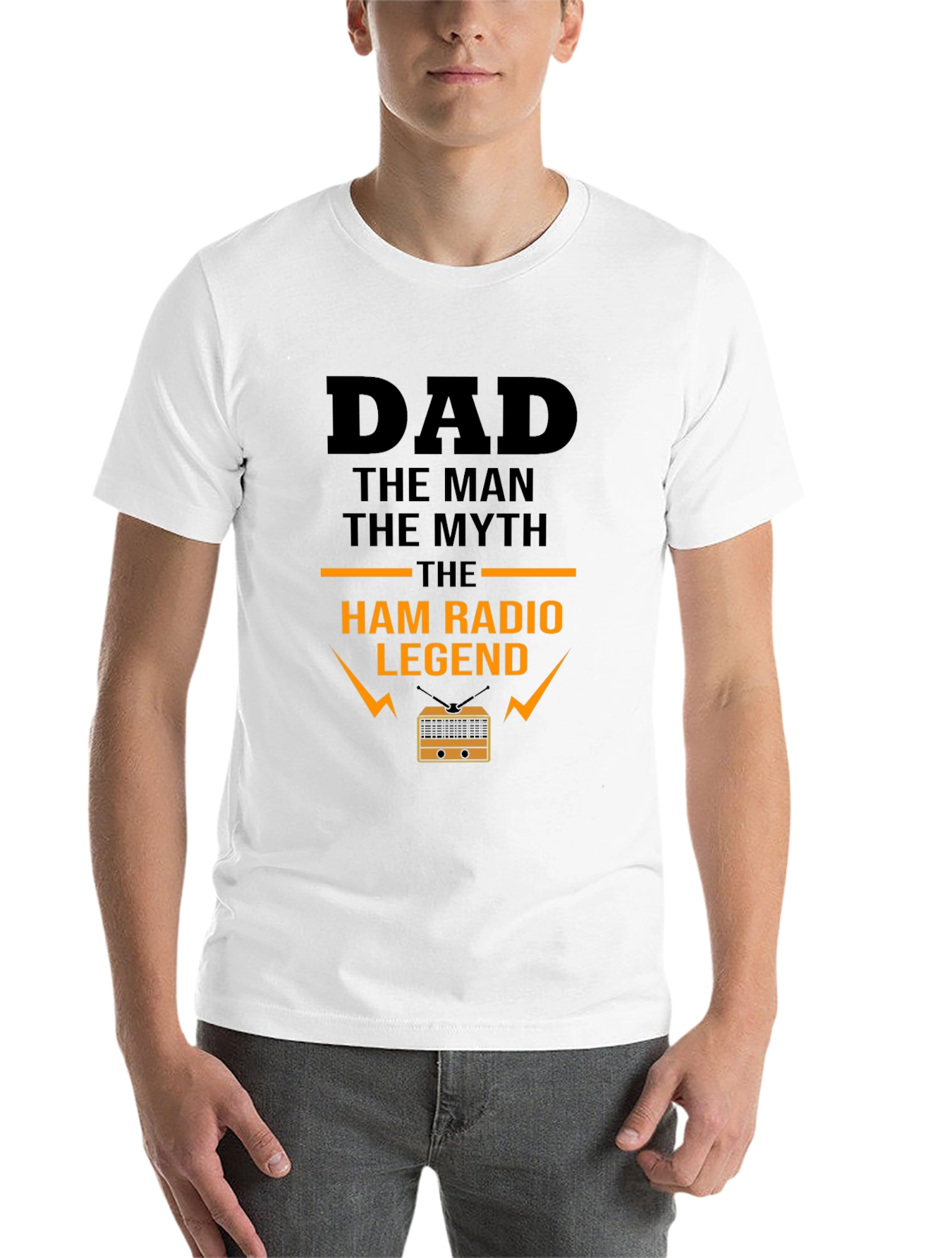 Black Dad Ham Radio Legend T-Shirt view 14