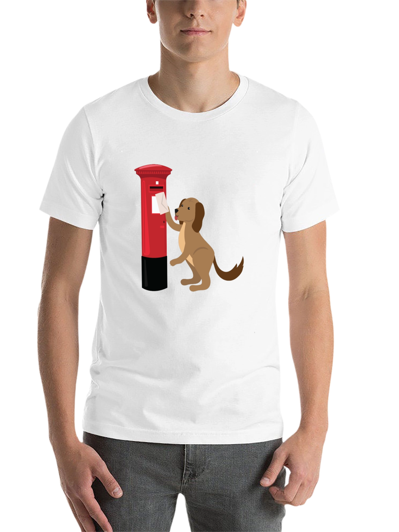 Black Dog Posting Letter Graphic T-Shirt view 14