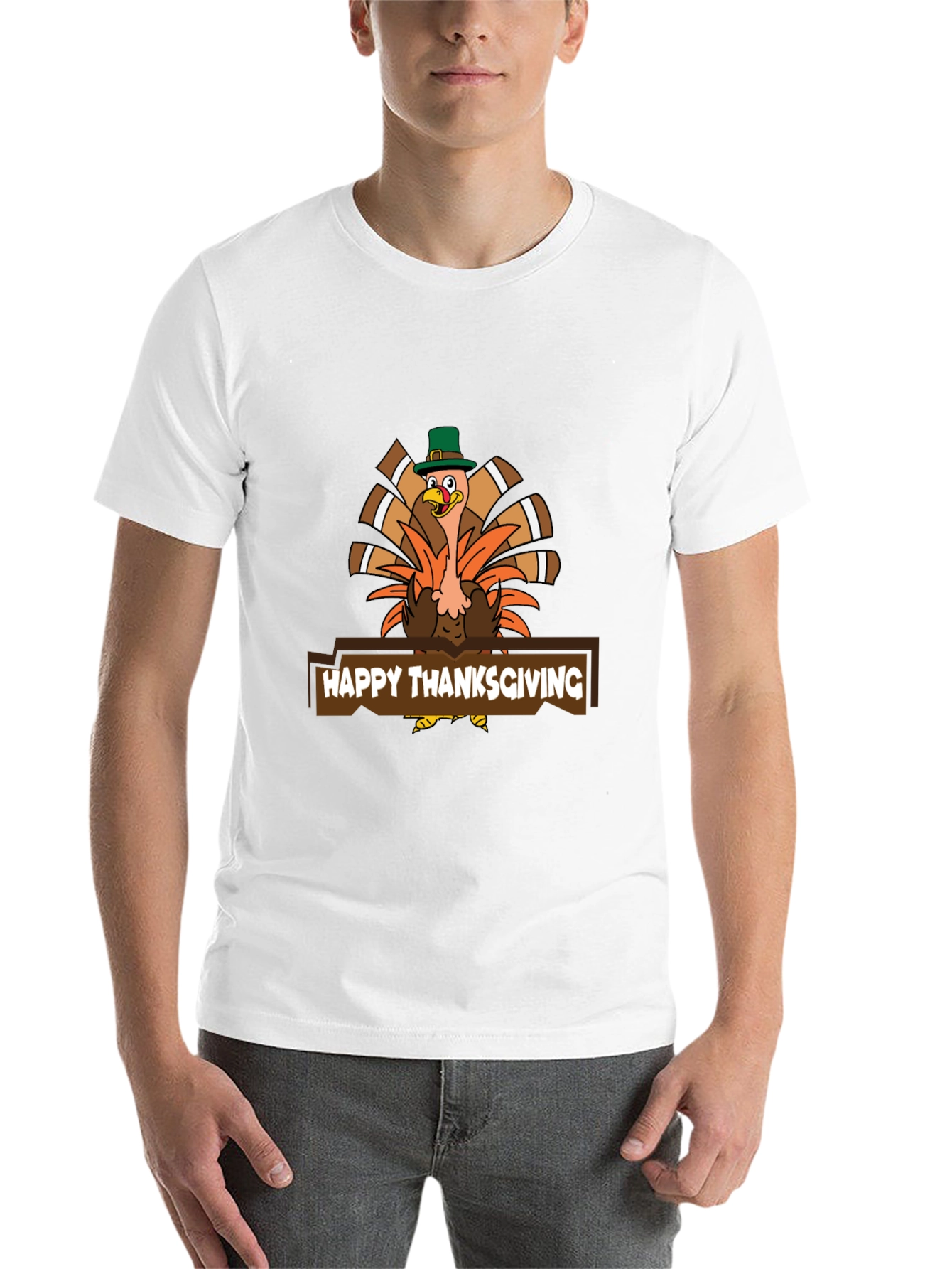 Black Thanksgiving Turkey T-Shirt - Holiday Graphic Tee view 14
