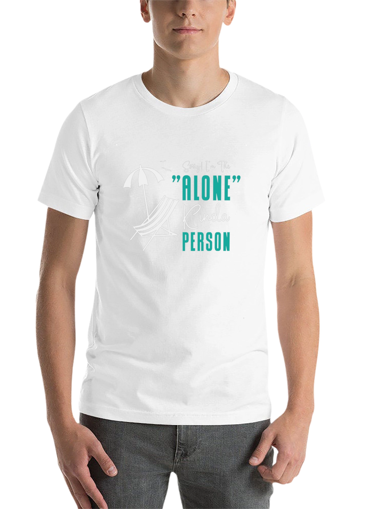 Black Alone Kinda Person Graphic Tee - Black view 14