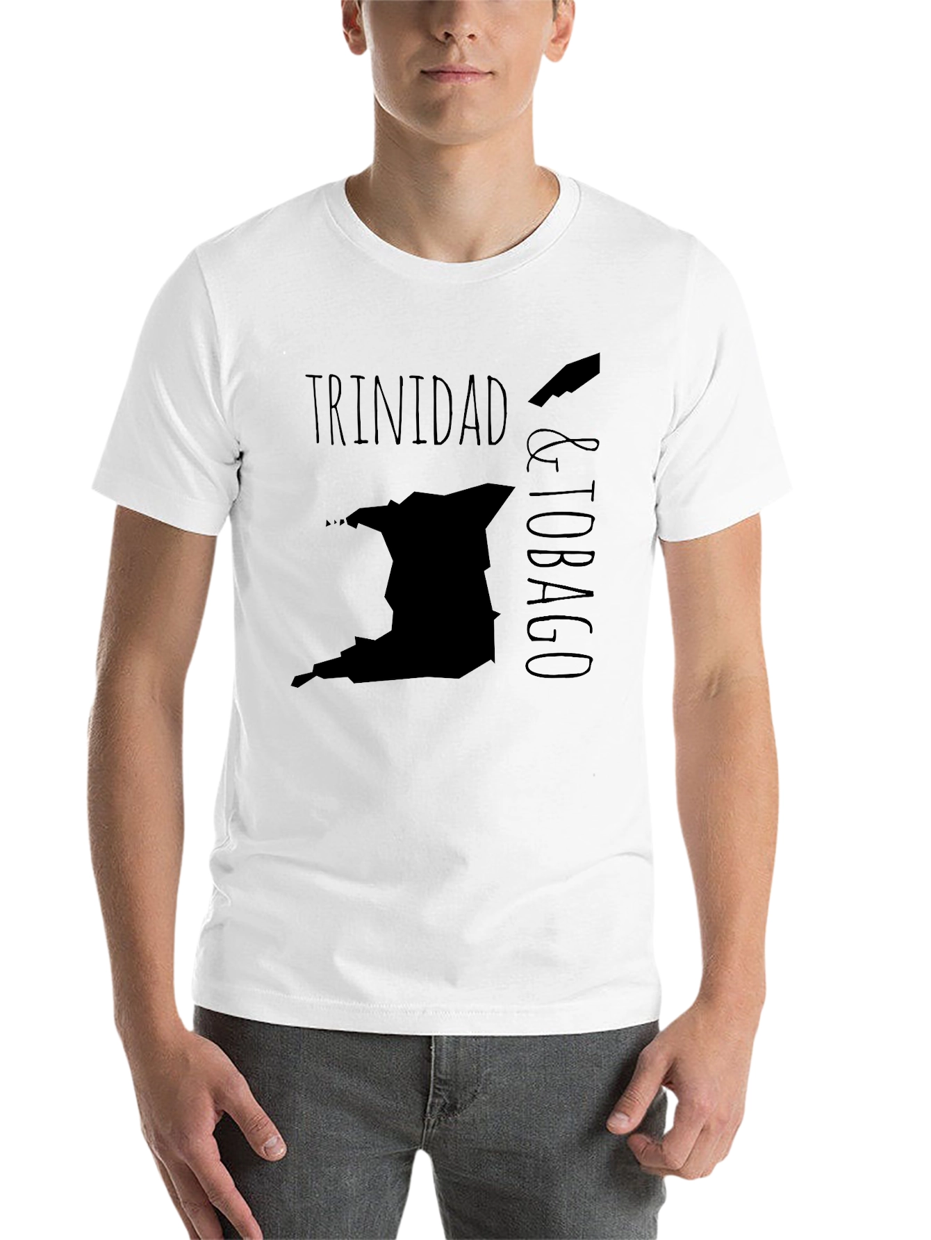 Trinidad & Tobago Map T-Shirt - Black Graphic Tee - 14