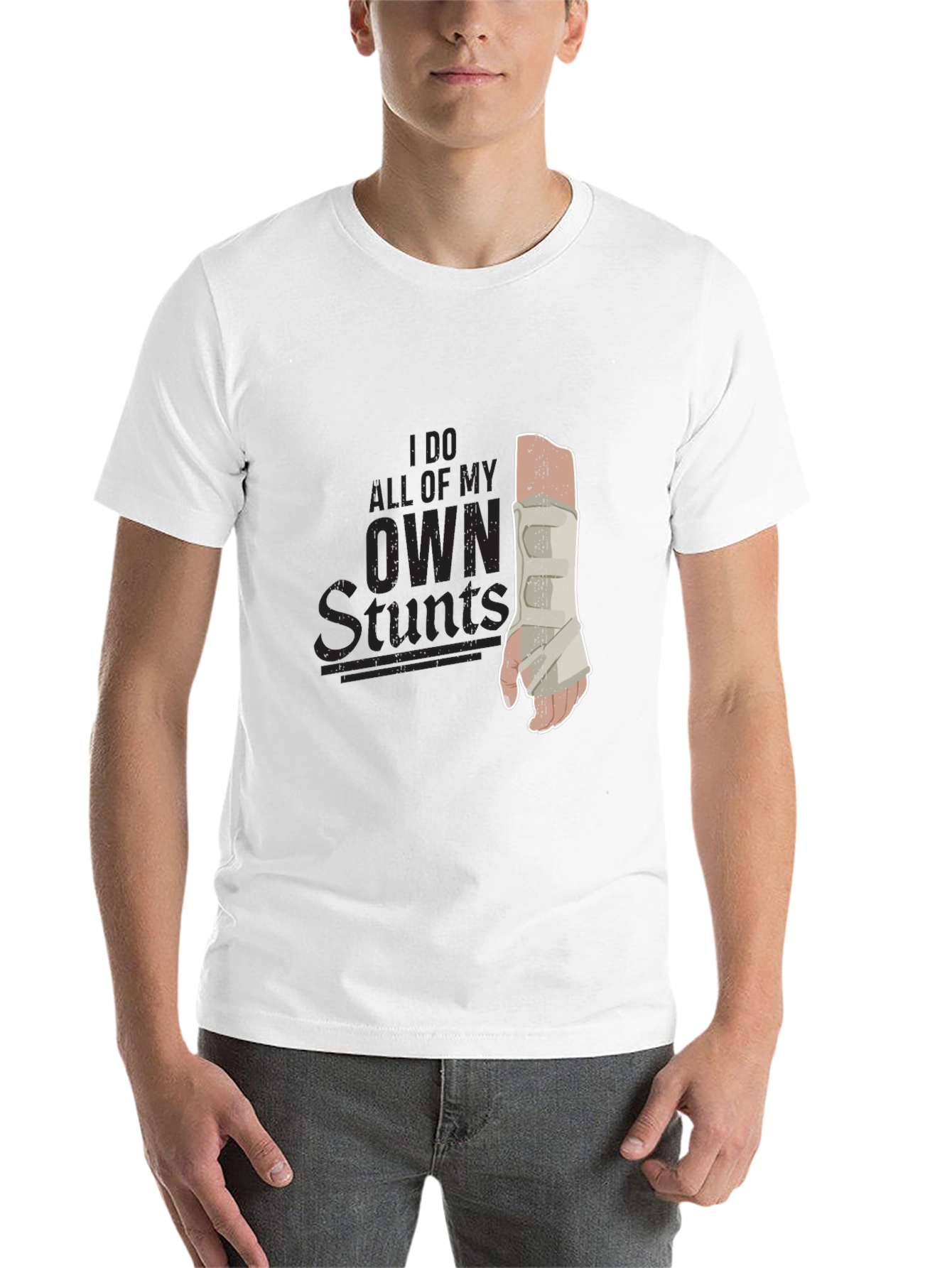 Black Stunts Humor Graphic Tee view 14