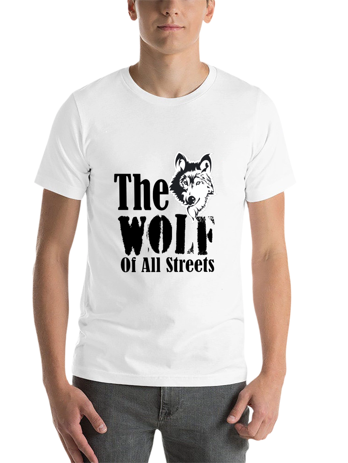 Black The Wolf Of All Streets Graphic Tee view 14