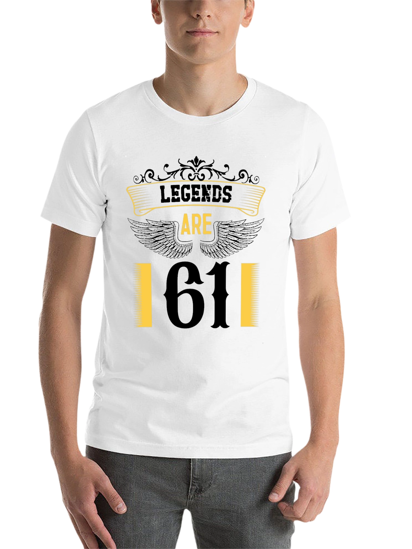 Black Legends Are 61 T-Shirt - Birthday Gift Idea view 14