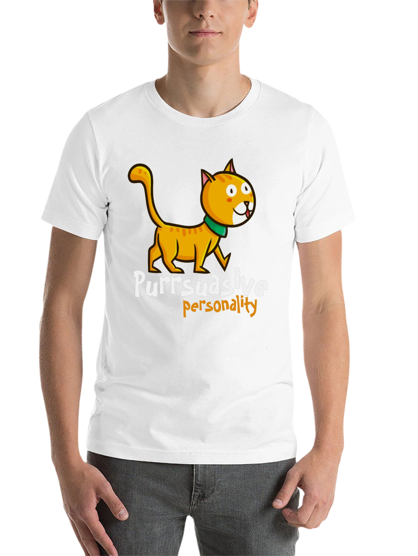 Black Purrsuasive Personality Cat Graphic Tee view 14
