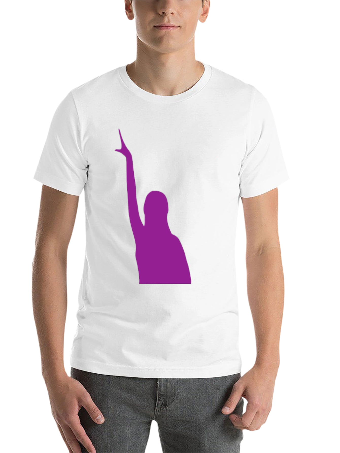 Black Purple Silhouette Graphic Black T-Shirt view 14
