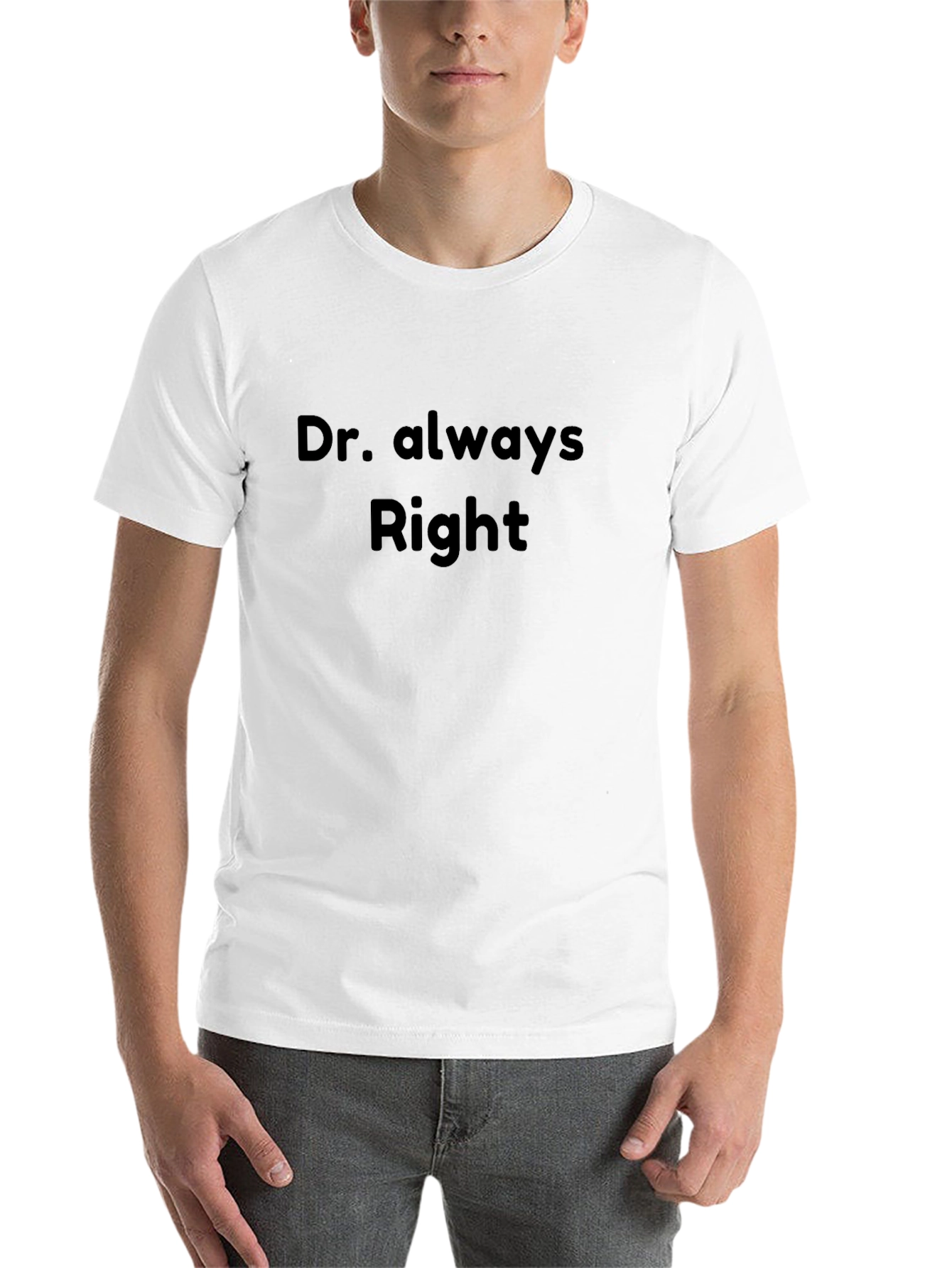 Black Dr. Always Right Graphic Tee - Black Cotton T-Shirt view 14