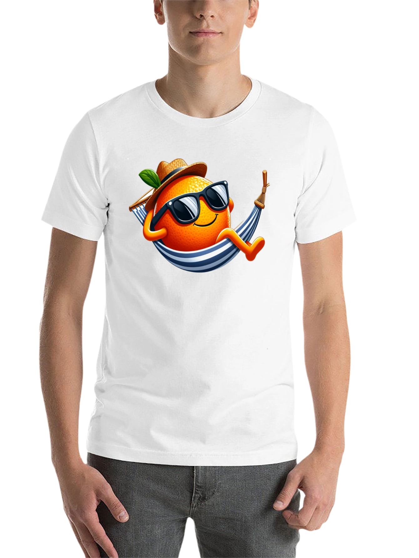 Black Relaxing Orange T-Shirt: Summer Vibes view 14