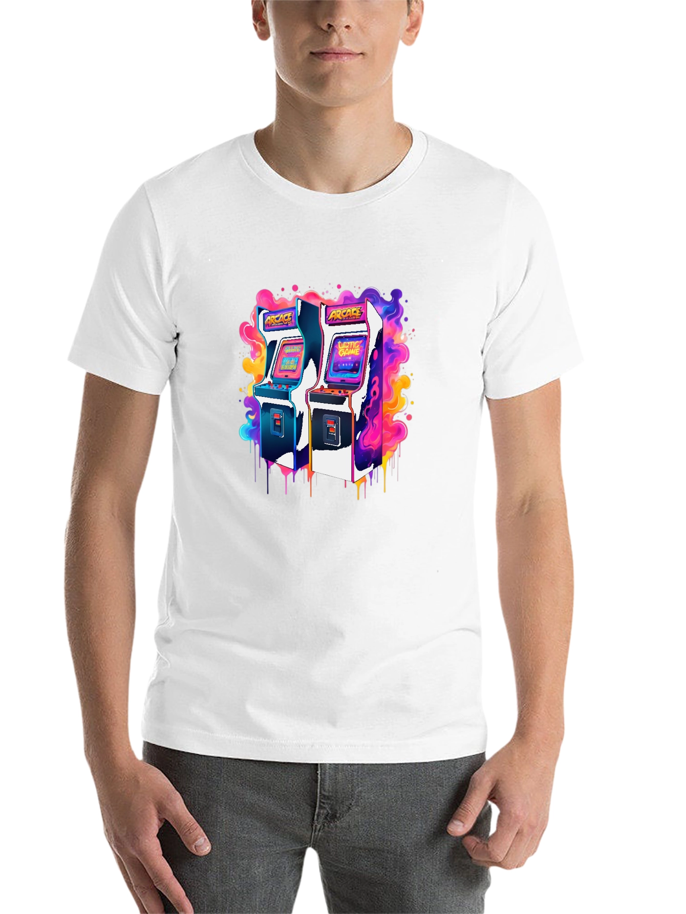 Black Retro Arcade Game T-Shirt - Gamer Style view 14