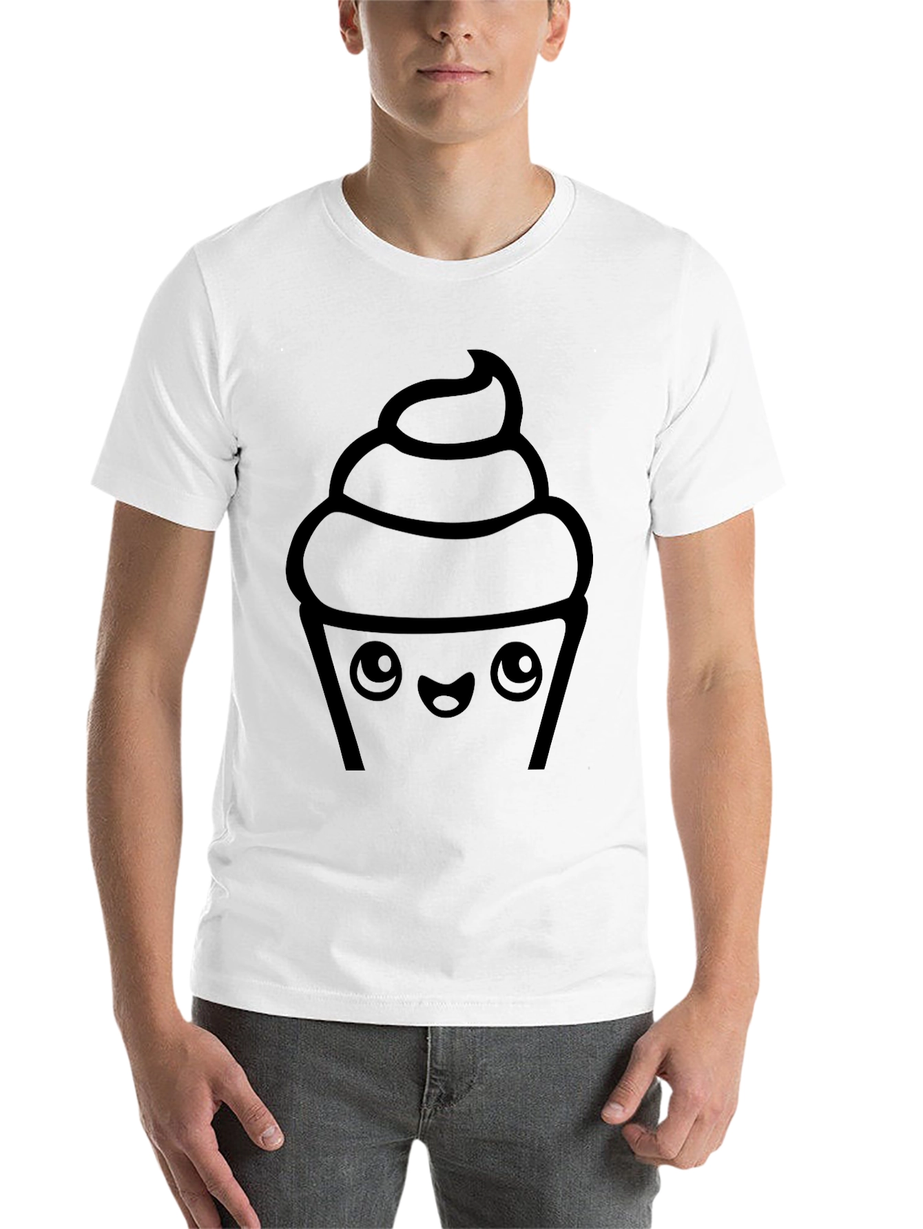 Black Cute Cupcake Graphic Print Tee view 14