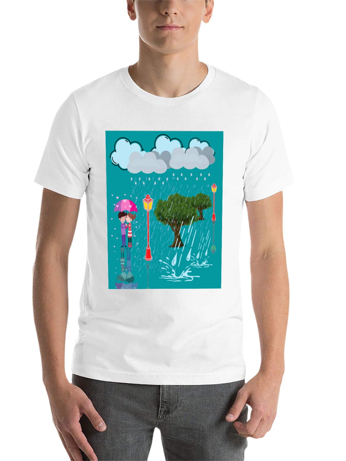 Black Rainy Day Lovers T-Shirt view 14