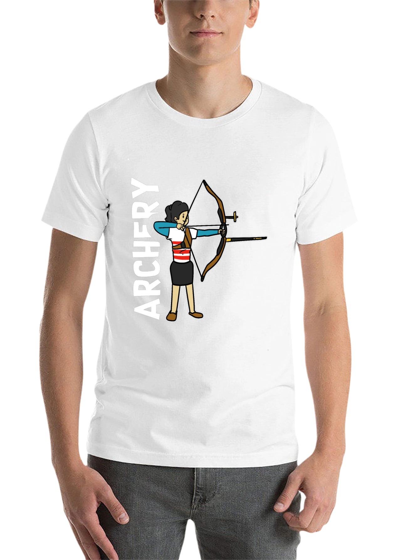 Black Archery Girl Graphic Tee - Target Practice T-Shirt view 14