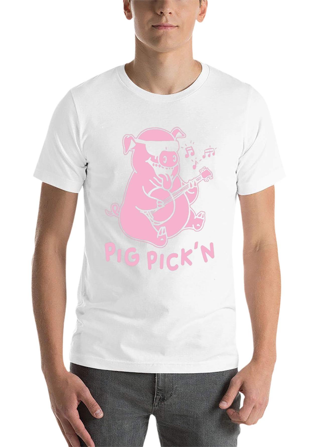 Black Pig Pickin' Graphic Tee - Black Cotton T-Shirt view 14