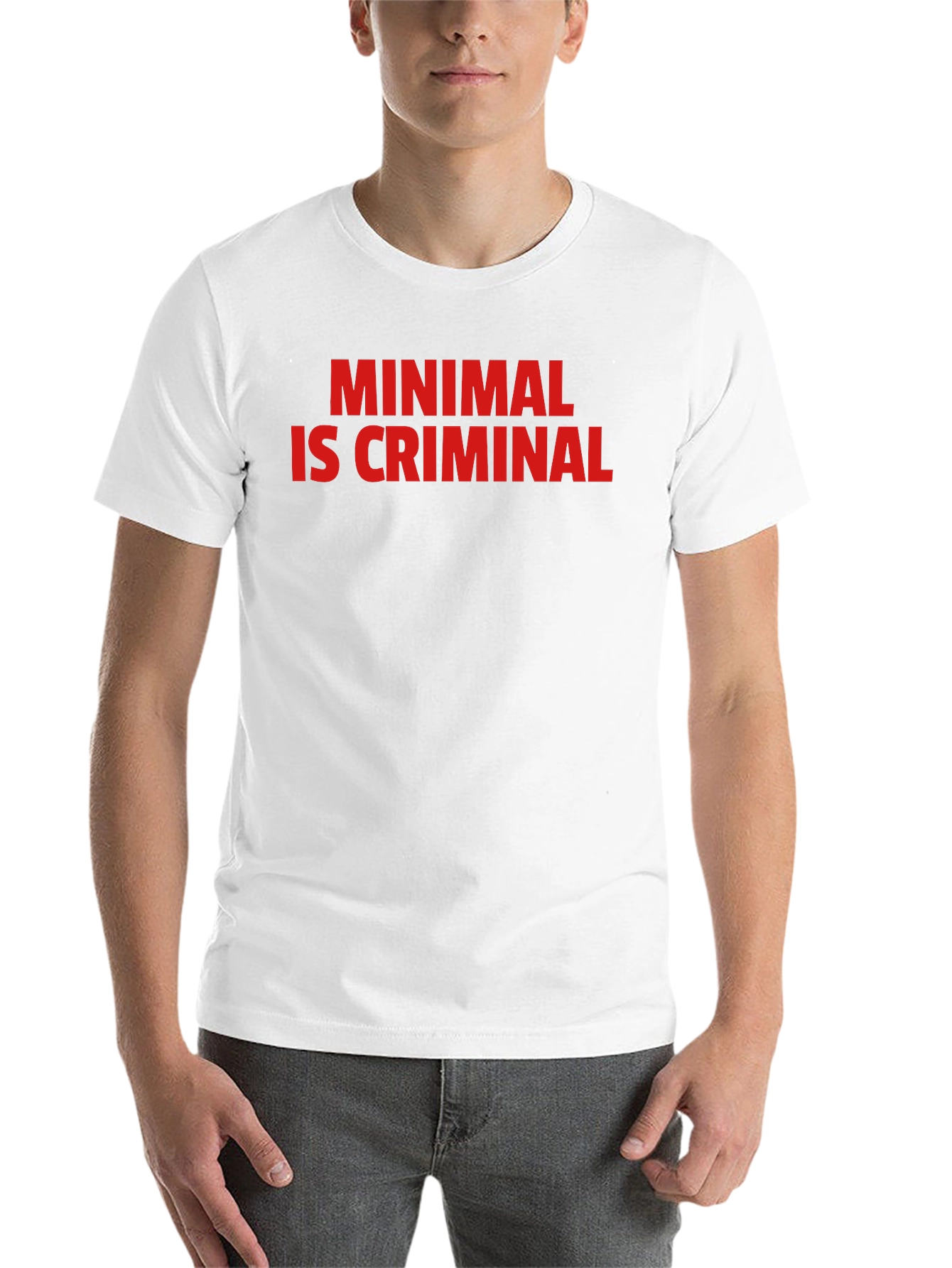 Black Minimal Is Criminal Graphic Tee - Black view 14