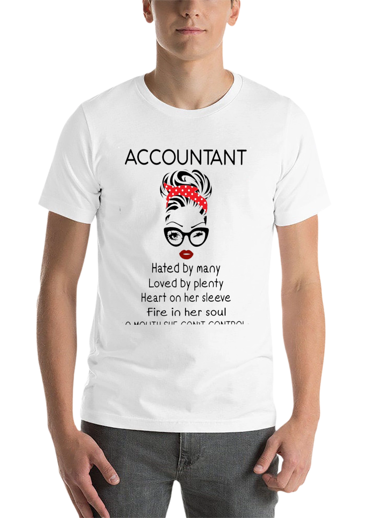 Black Accountant Graphic T-Shirt - Hated by Many view 14