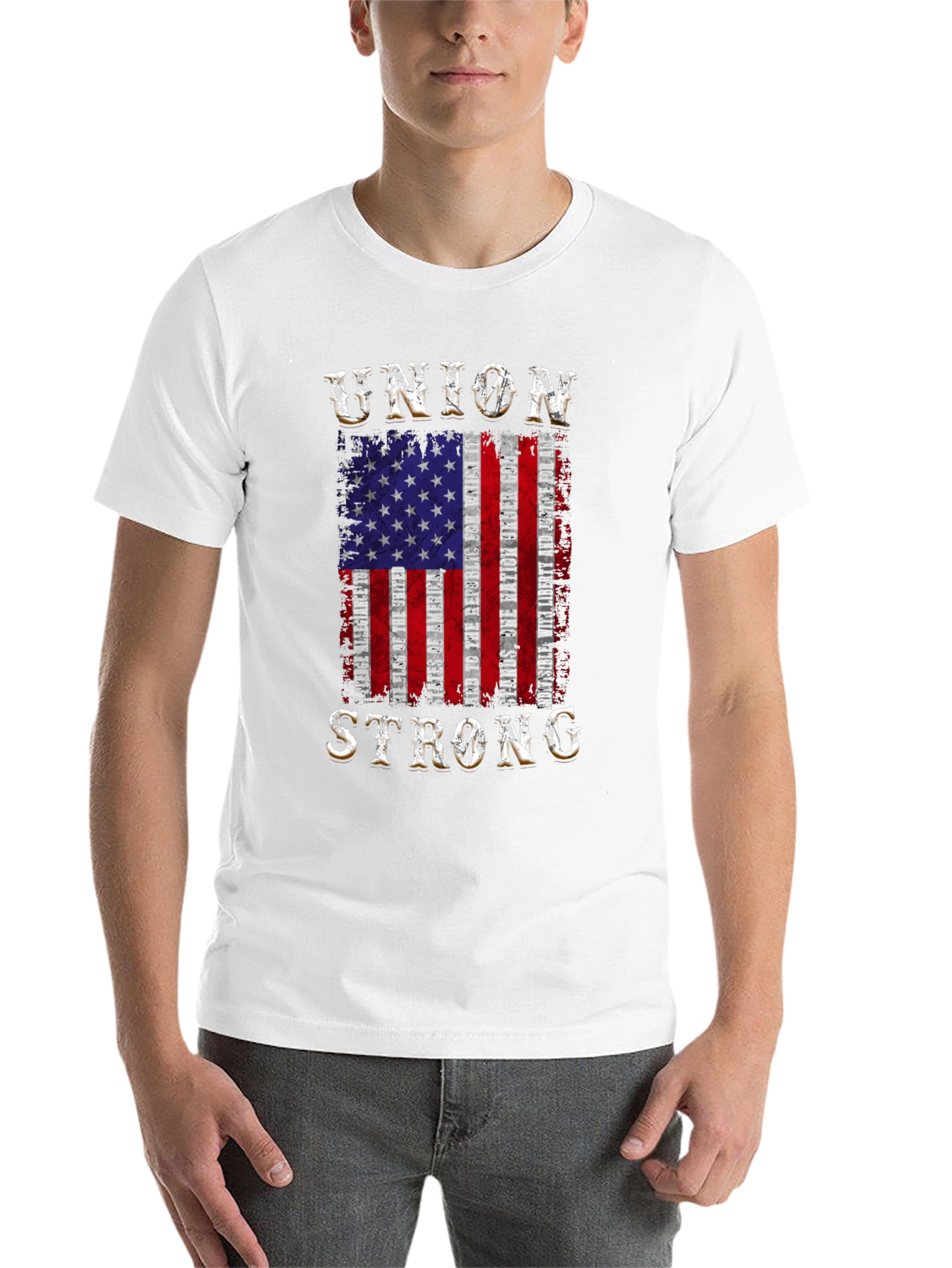 Black Union Strong Patriotic T-Shirt view 14