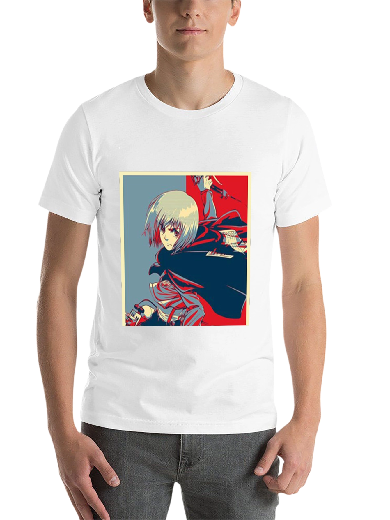 Black Anime Graphic T-Shirt - Attack on Titan Style view 14