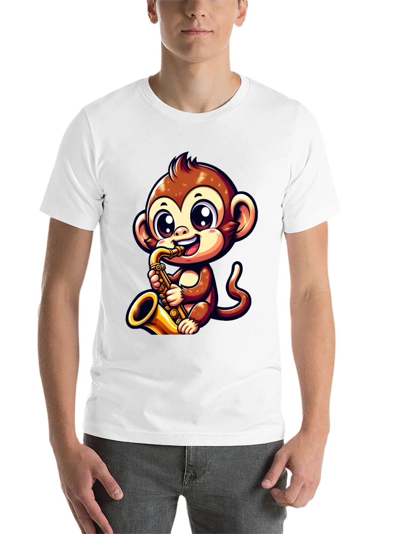 Black Monkey Saxophone T-Shirt view 14