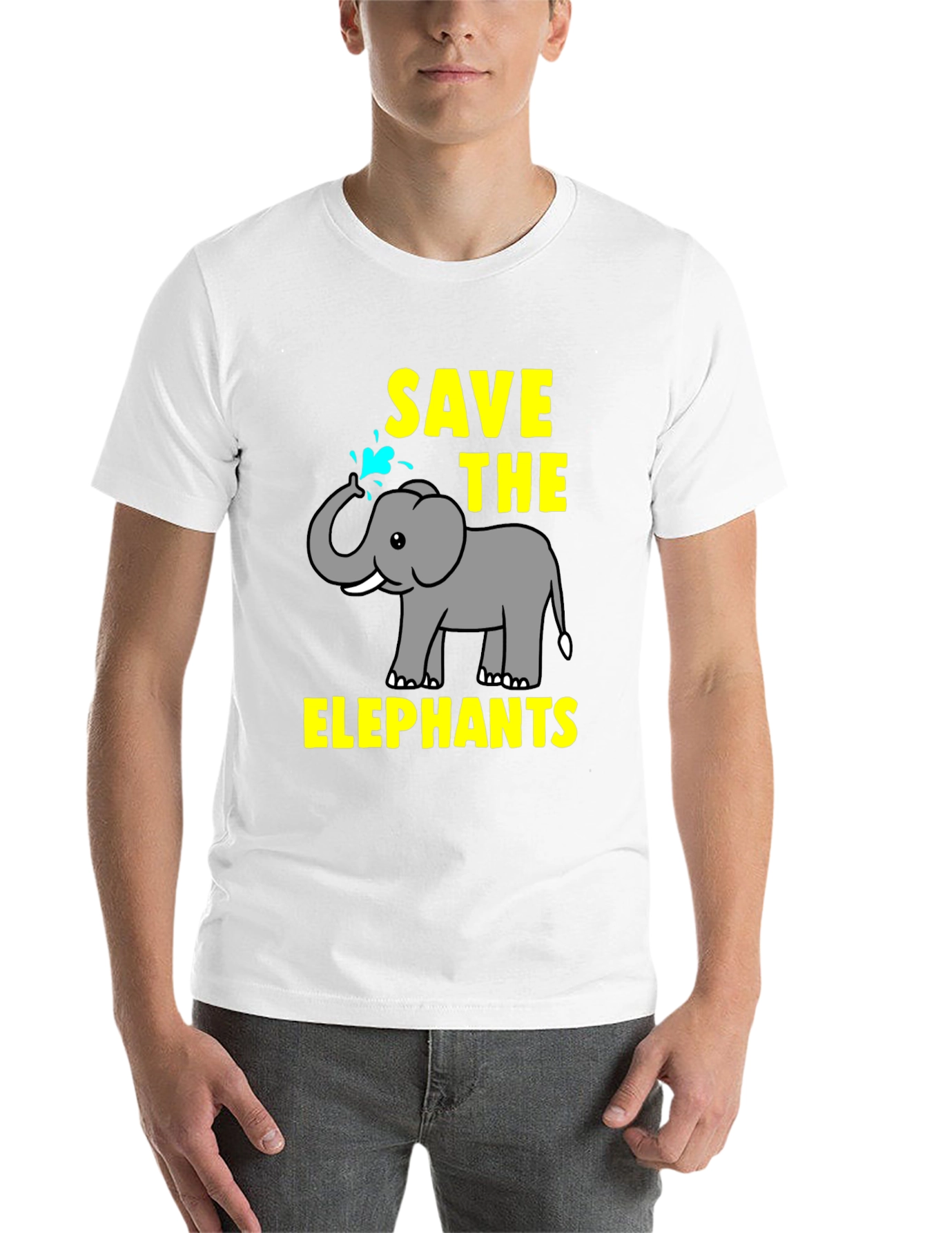 Black Save The Elephants Graphic Tee view 14