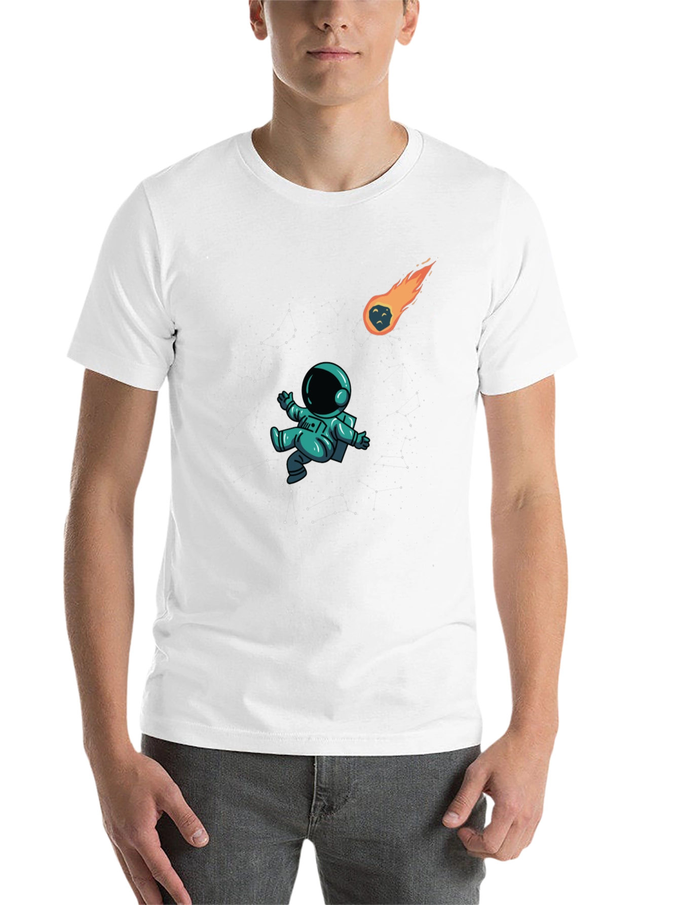 Black Astronaut in Space Black T-Shirt view 14