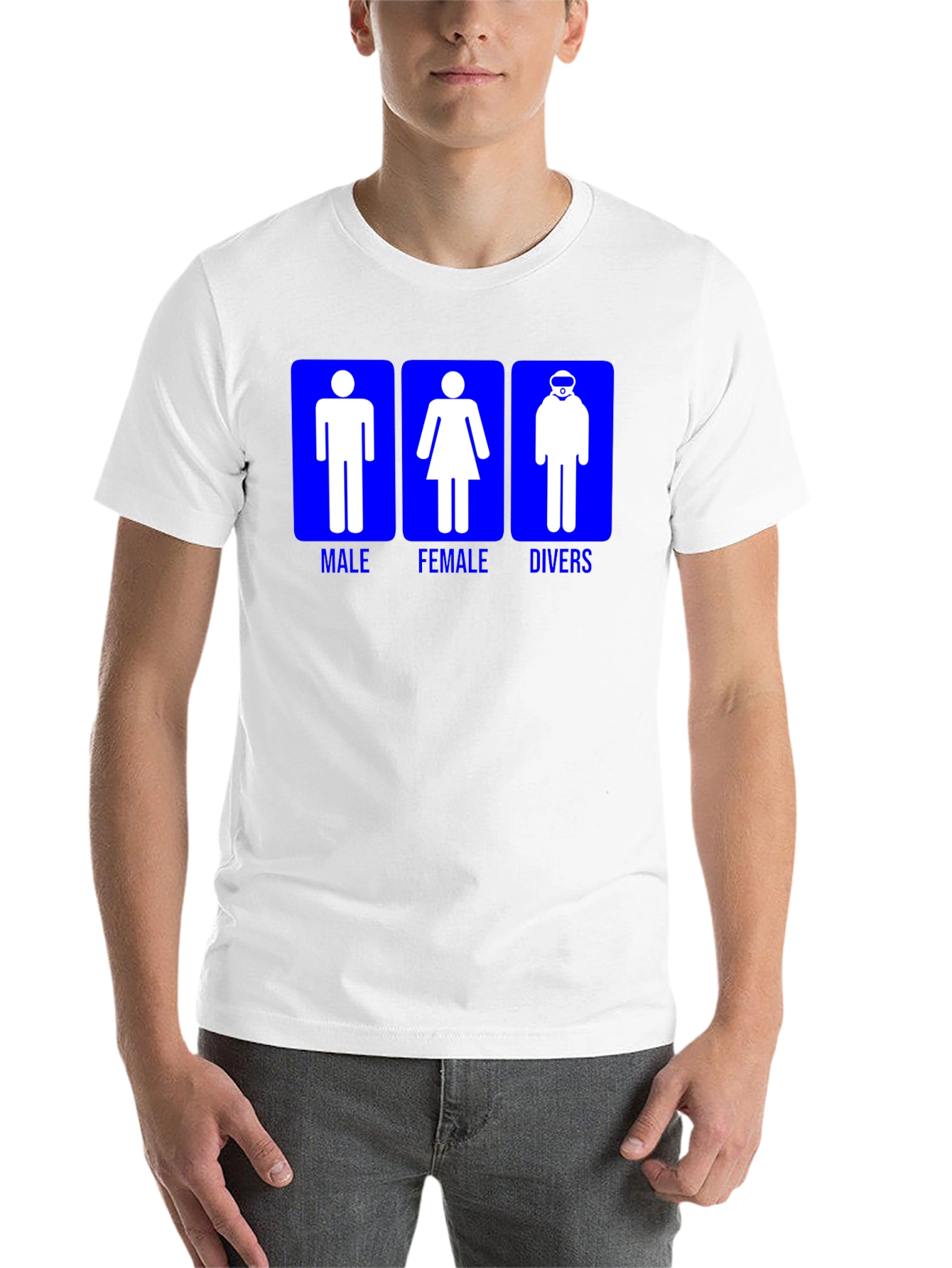 Black Diver Gender T-Shirt - Male, Female, Divers Funny Scuba Tee view 14