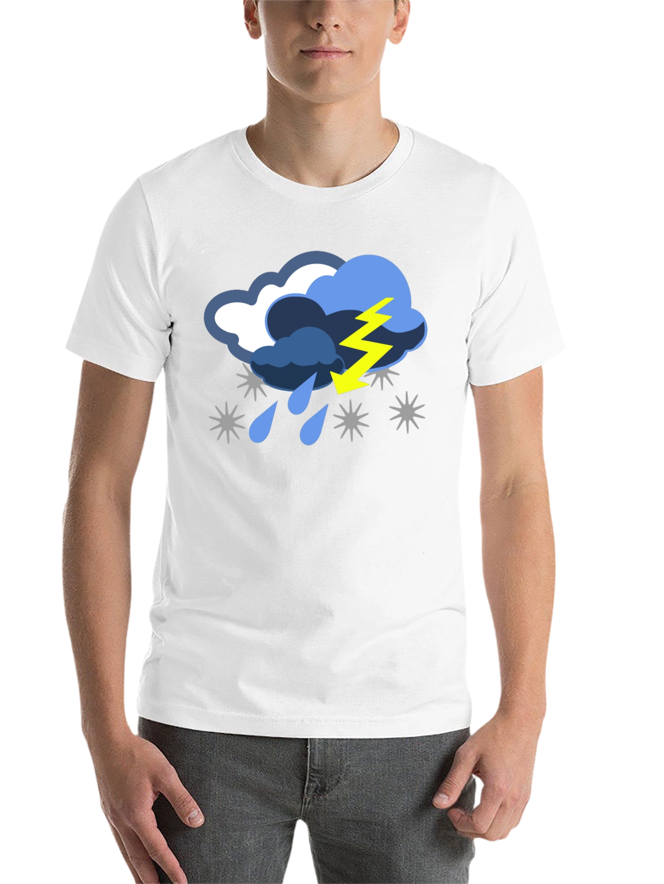 Black Stormy Weather Graphic T-Shirt view 14